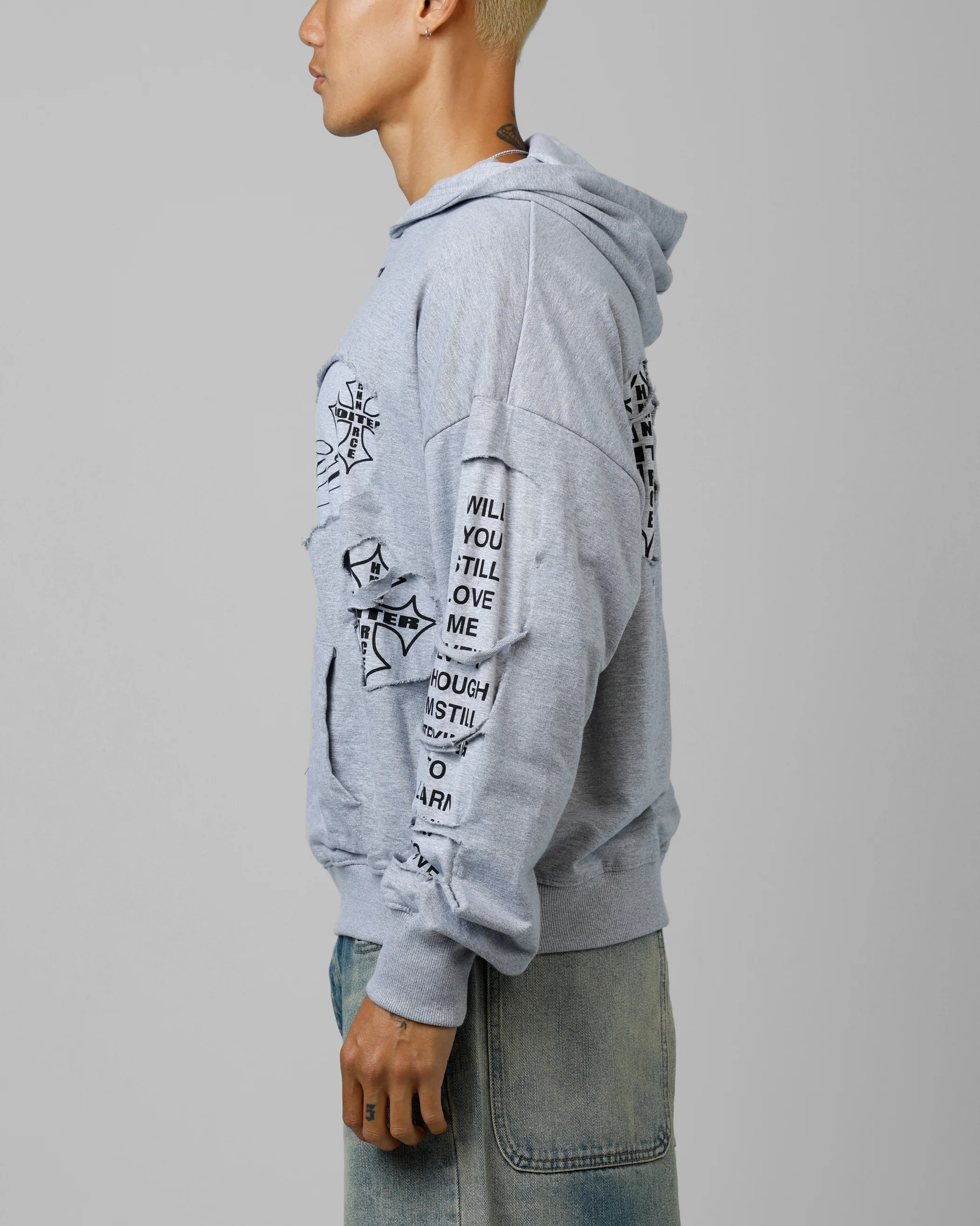 Destruction Hoodie Grey - Image 5