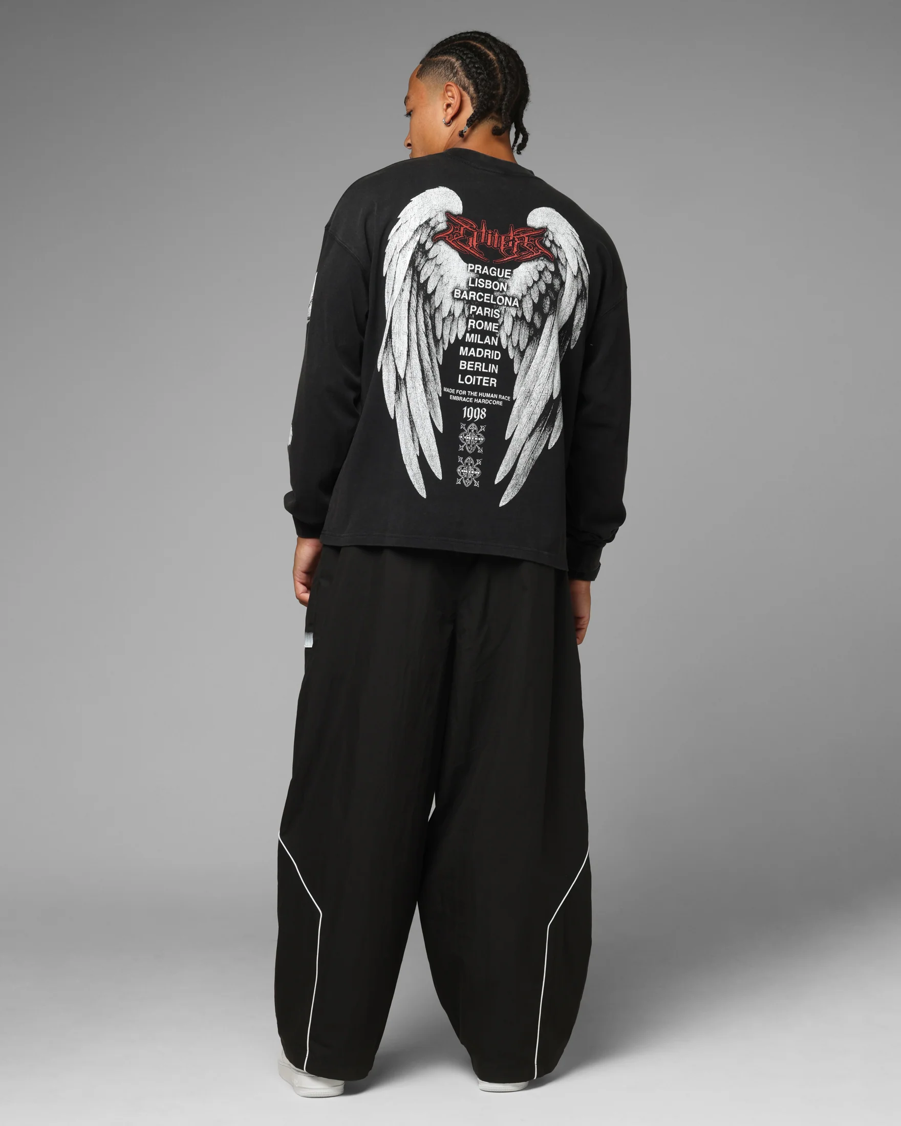 Loiter Dove Vintage Long Sleeve T-Shirt Black - Image 4