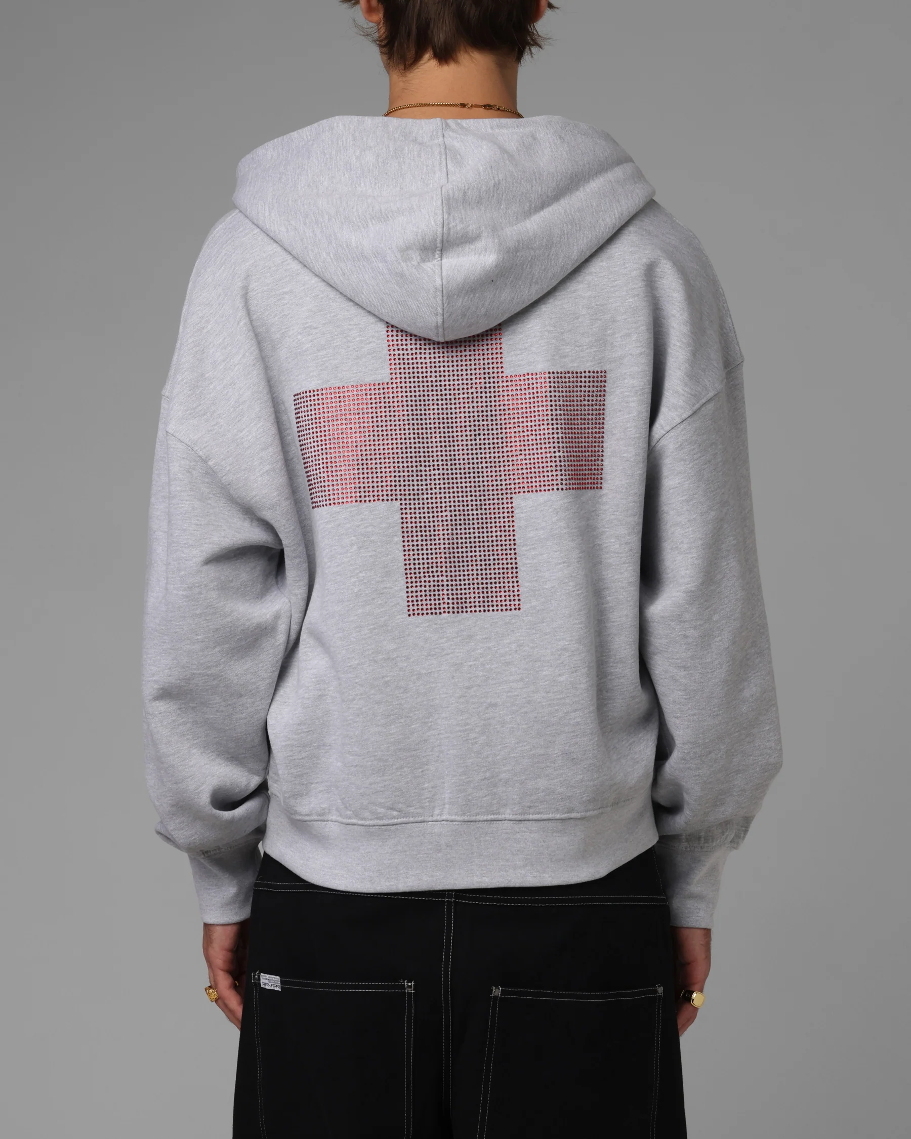 Loiter Drop Out Zip Hoodie Grey - Image 2