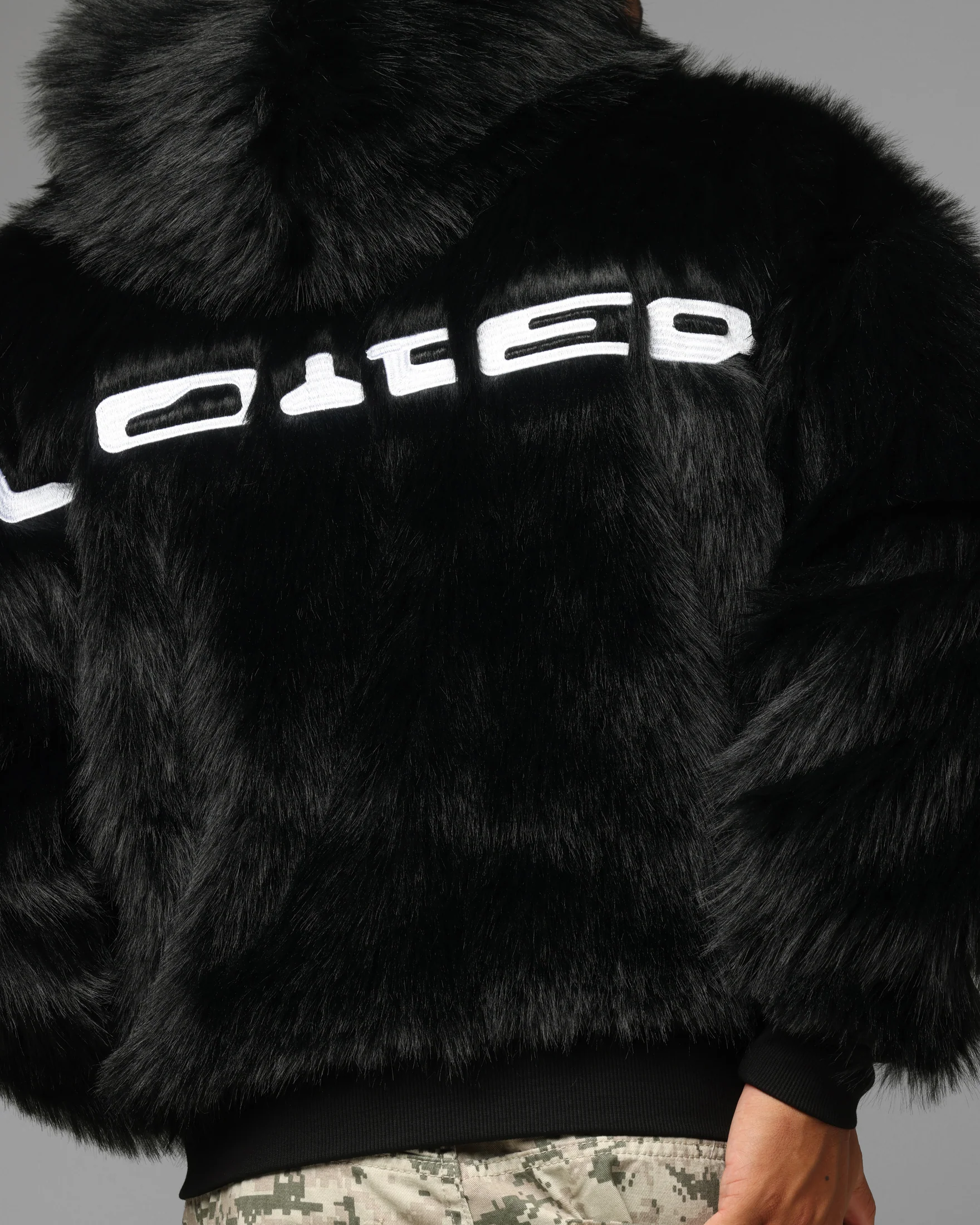 Loiter Eastern Bloc Fur Jacket Black - Image 8