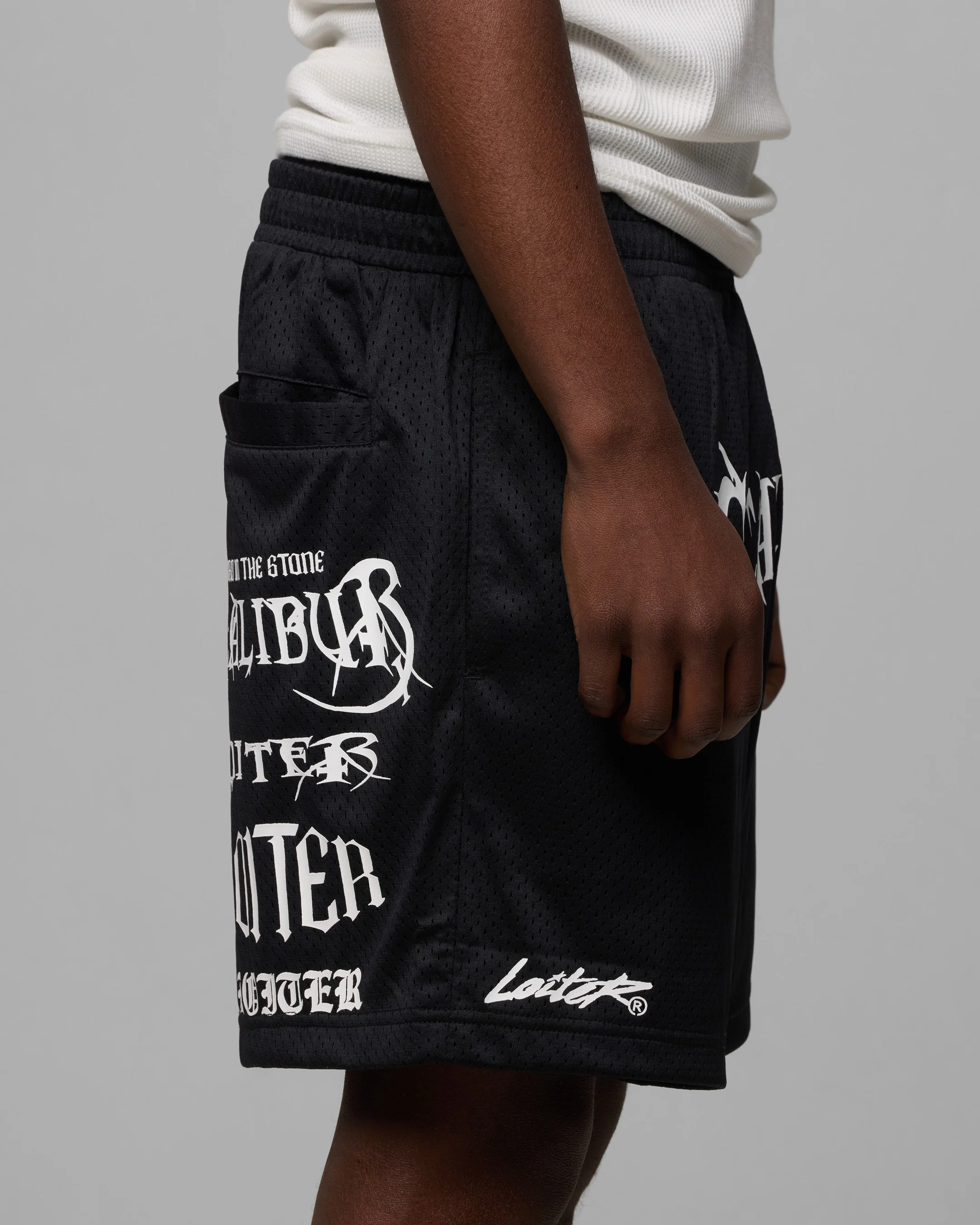 Excalibur Mesh Shorts Black - Image 4