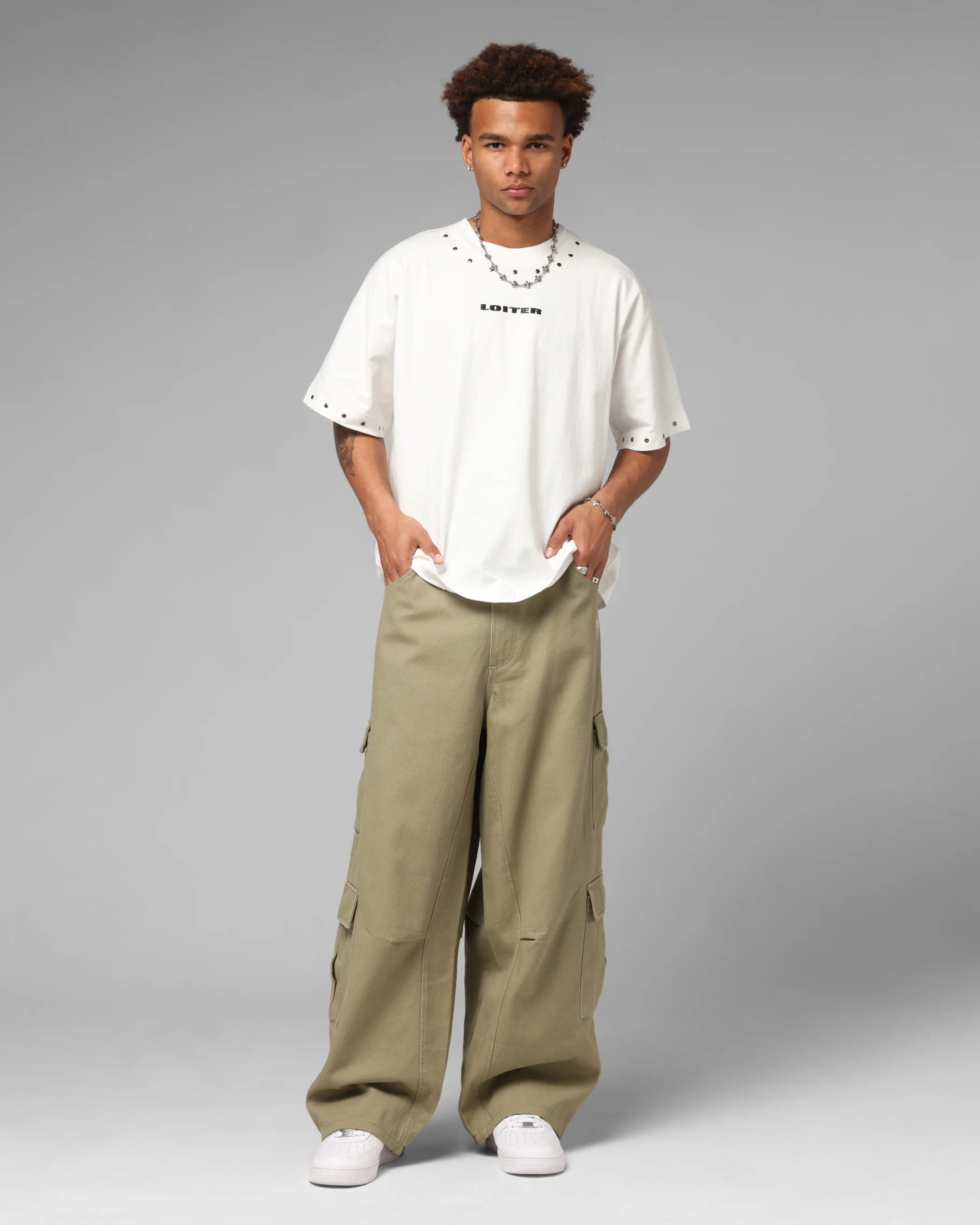 Loiter F-16 Balloon Cargo Pants Khaki - Image 2