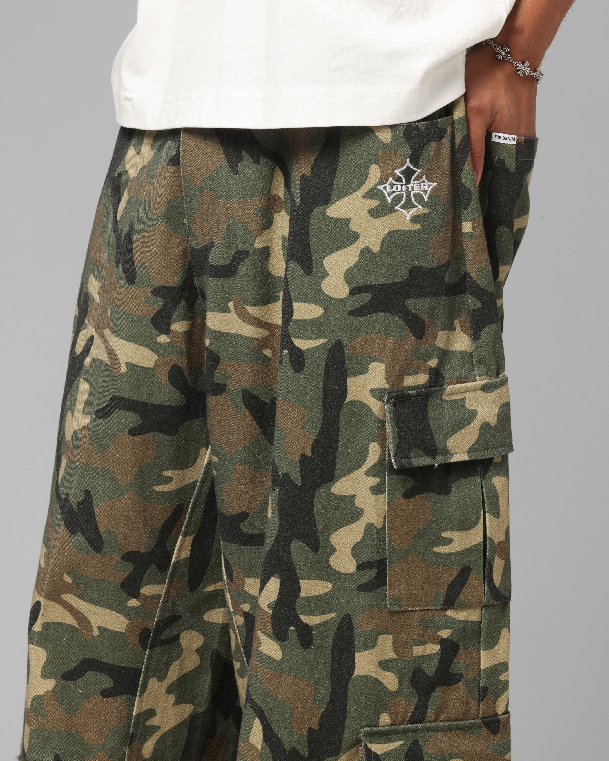 Loiter F-16 Balloon Cargo Pants Woodland Camo - Image 3