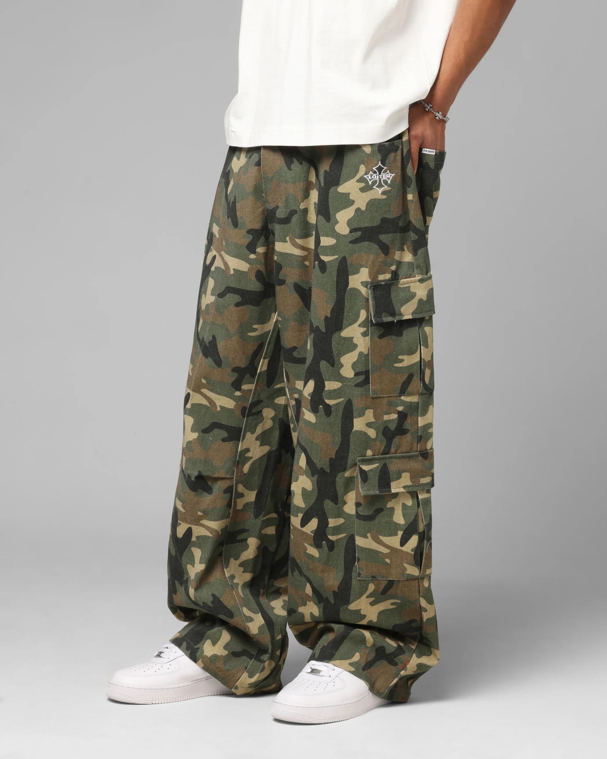 Loiter F-16 Balloon Cargo Pants Woodland Camo - Image 5