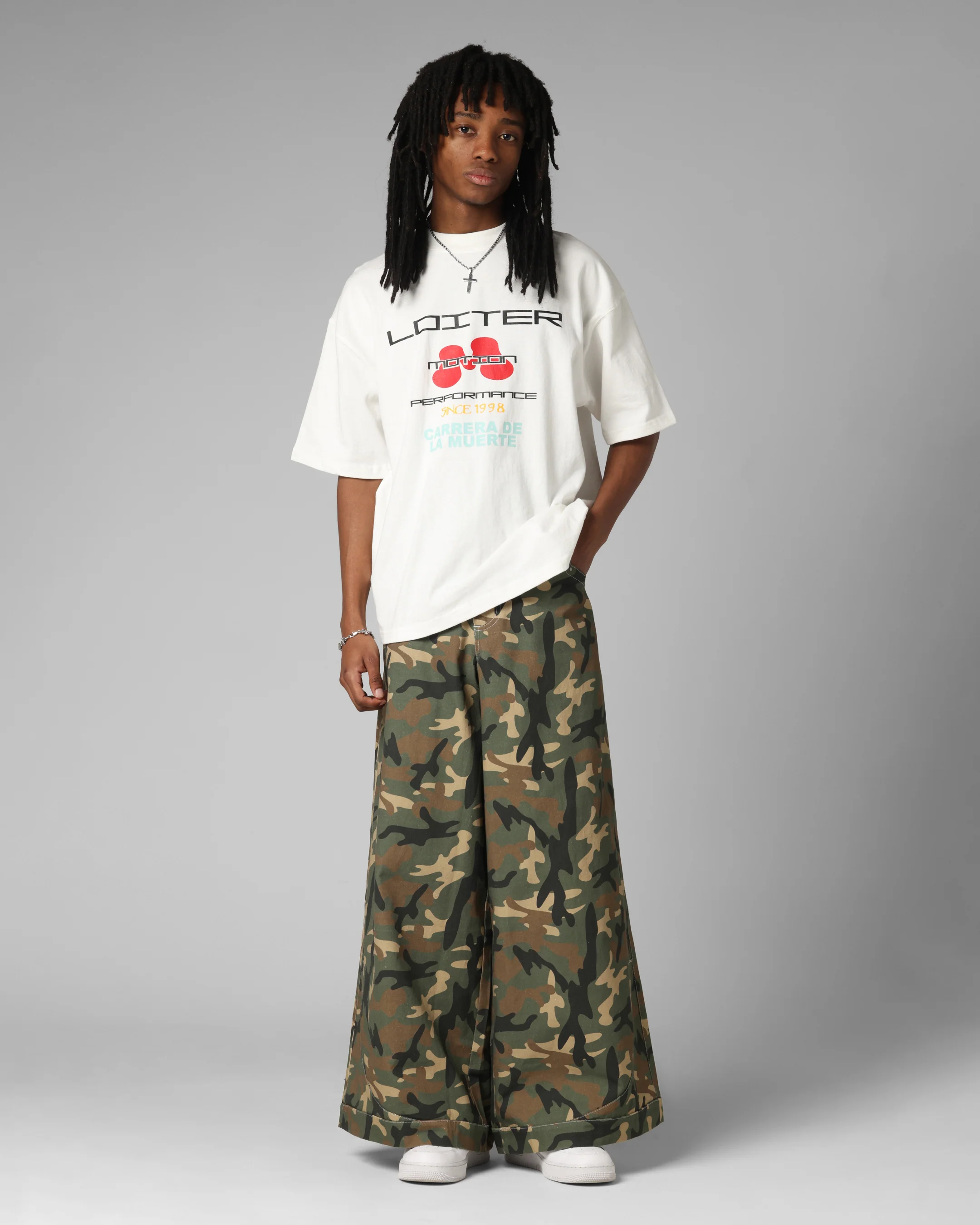 Loiter F-22 Raver Jeans Woodland Camo - Image 2