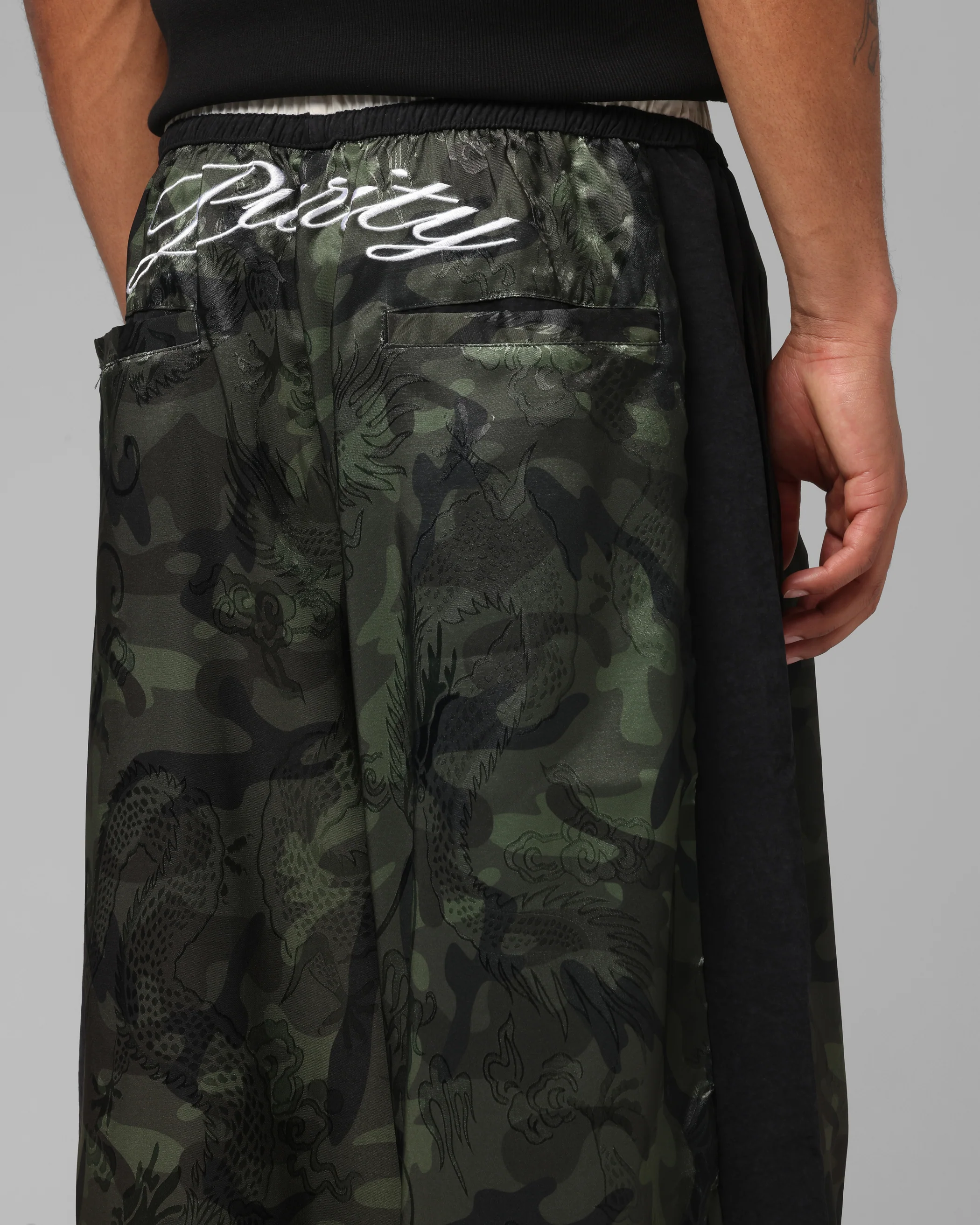 Loiter Fight Club 3 Quarter Shorts Woodland Camo - Image 4