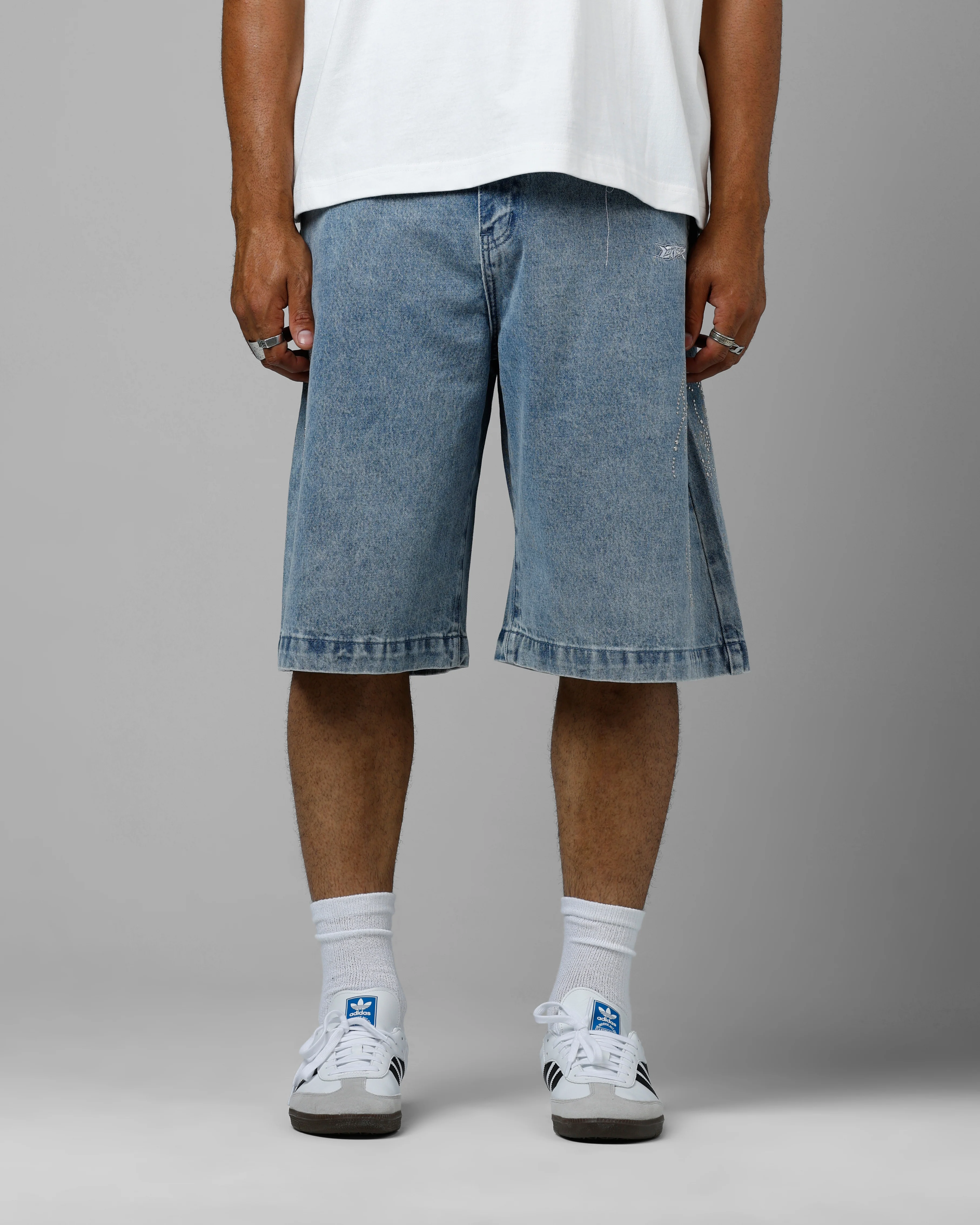 Goth Clique Jorts Blue Denim - Image 3