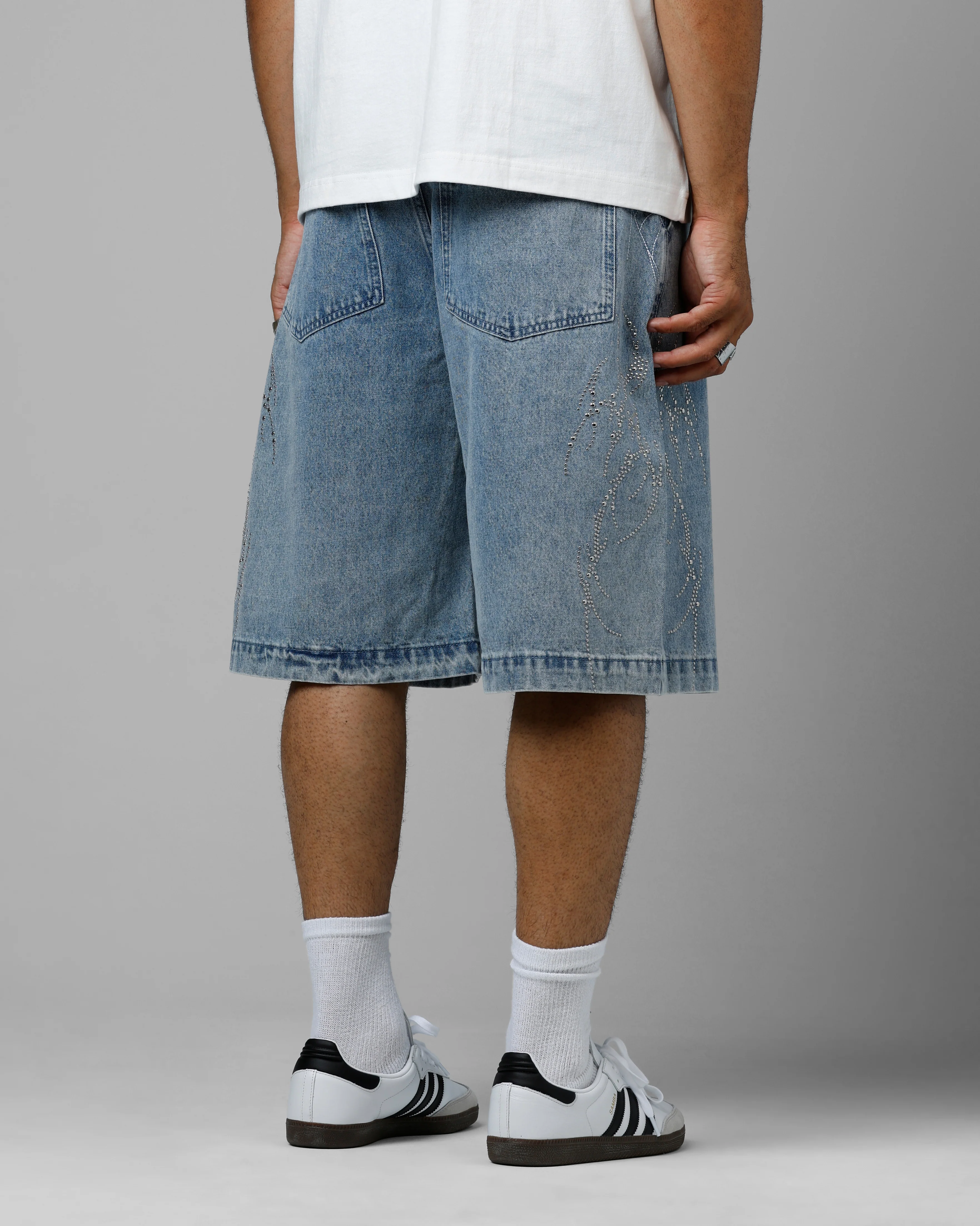 Goth Clique Jorts Blue Denim - Image 4