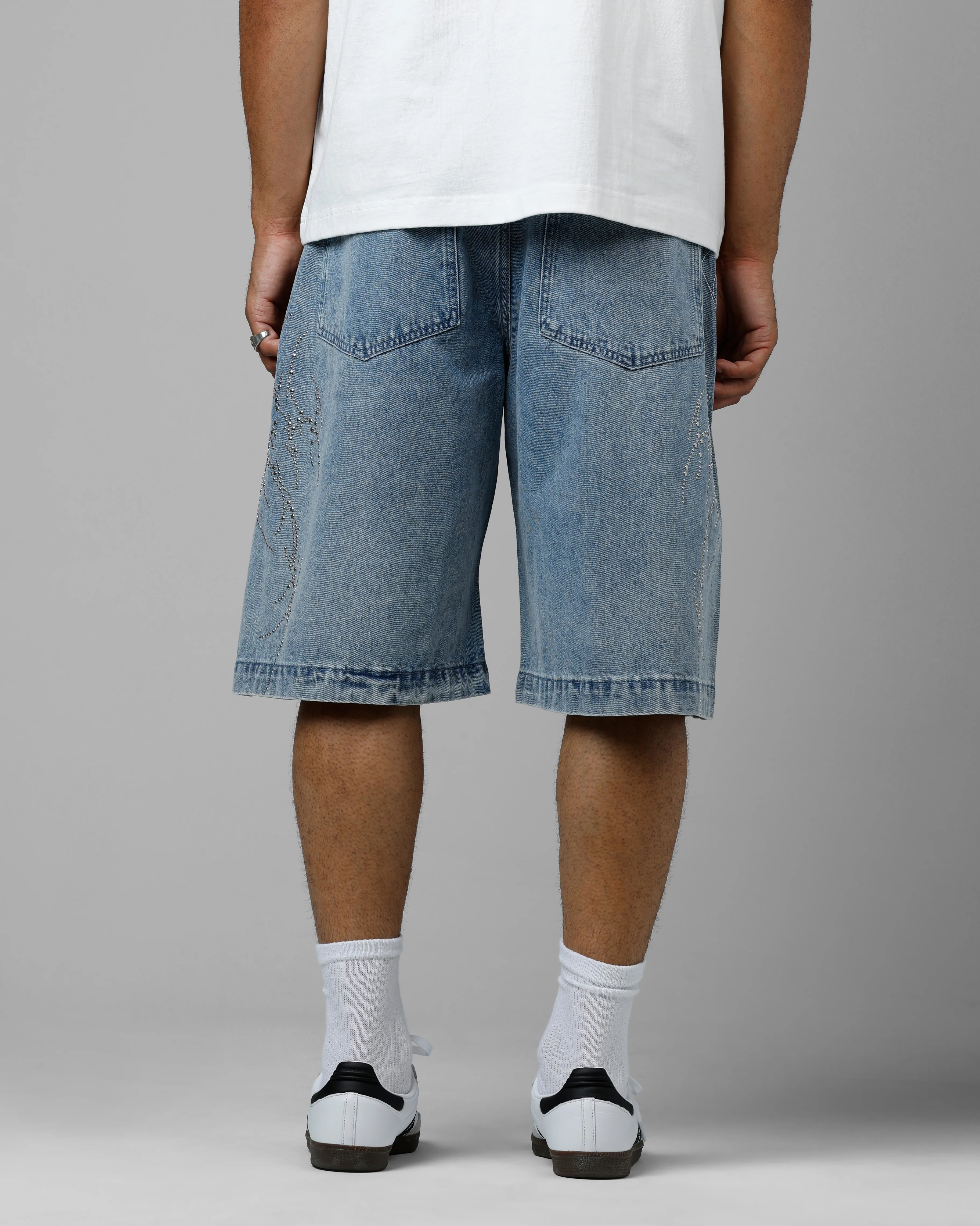 Goth Clique Jorts Blue Denim - Image 5