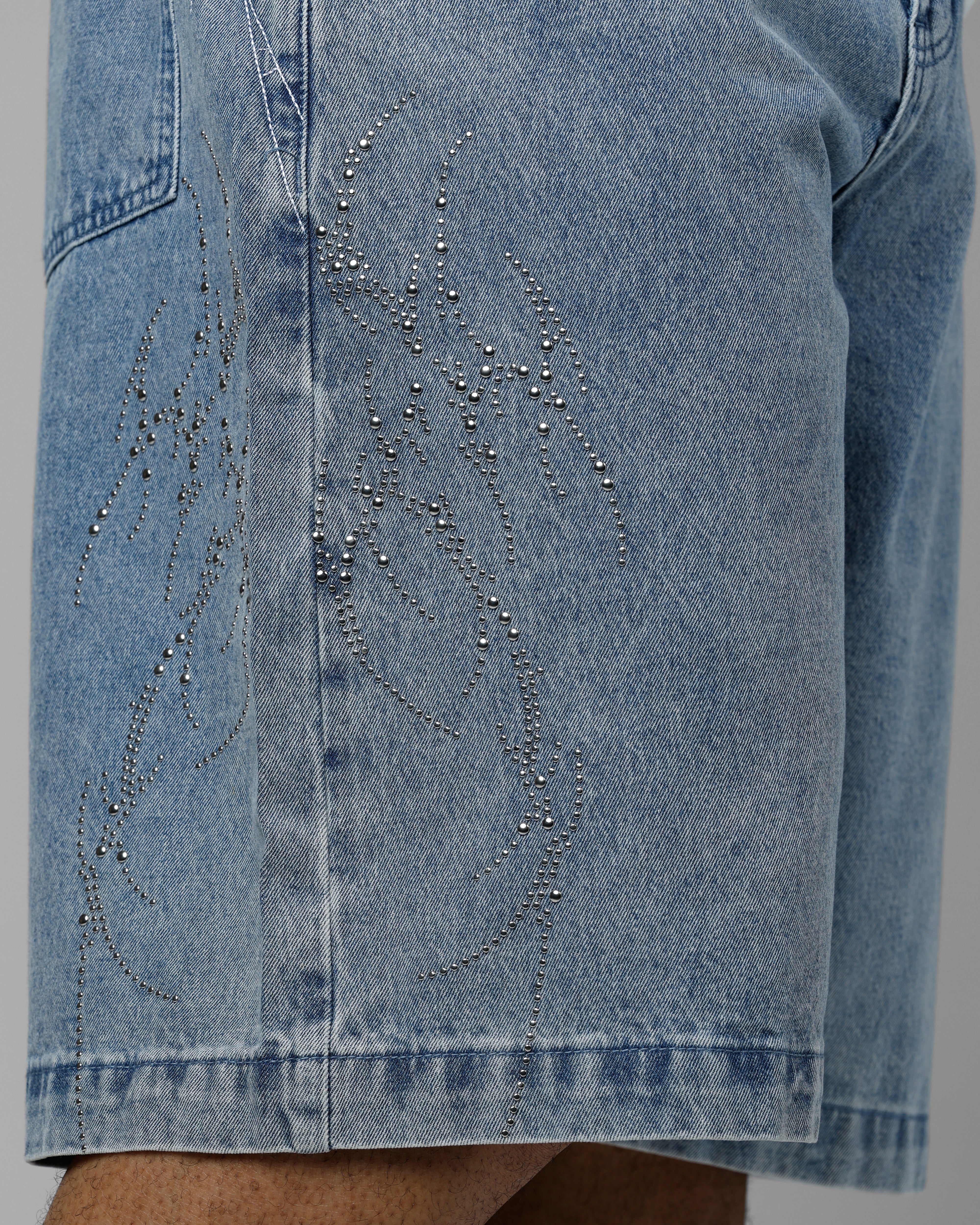 Goth Clique Jorts Blue Denim - Image 7