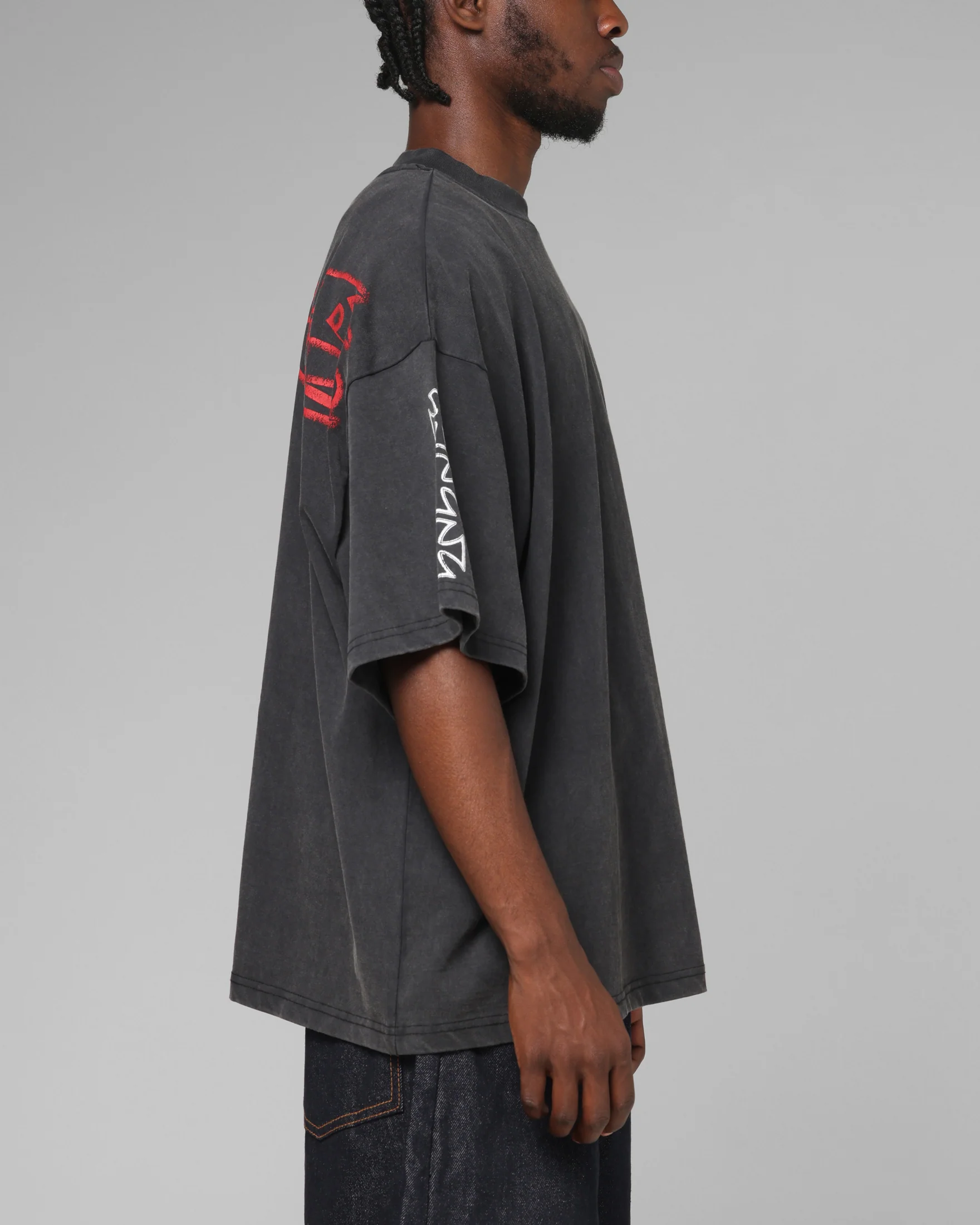 Loiter Hardcore Premium T-Shirt Washed Black - Image 5