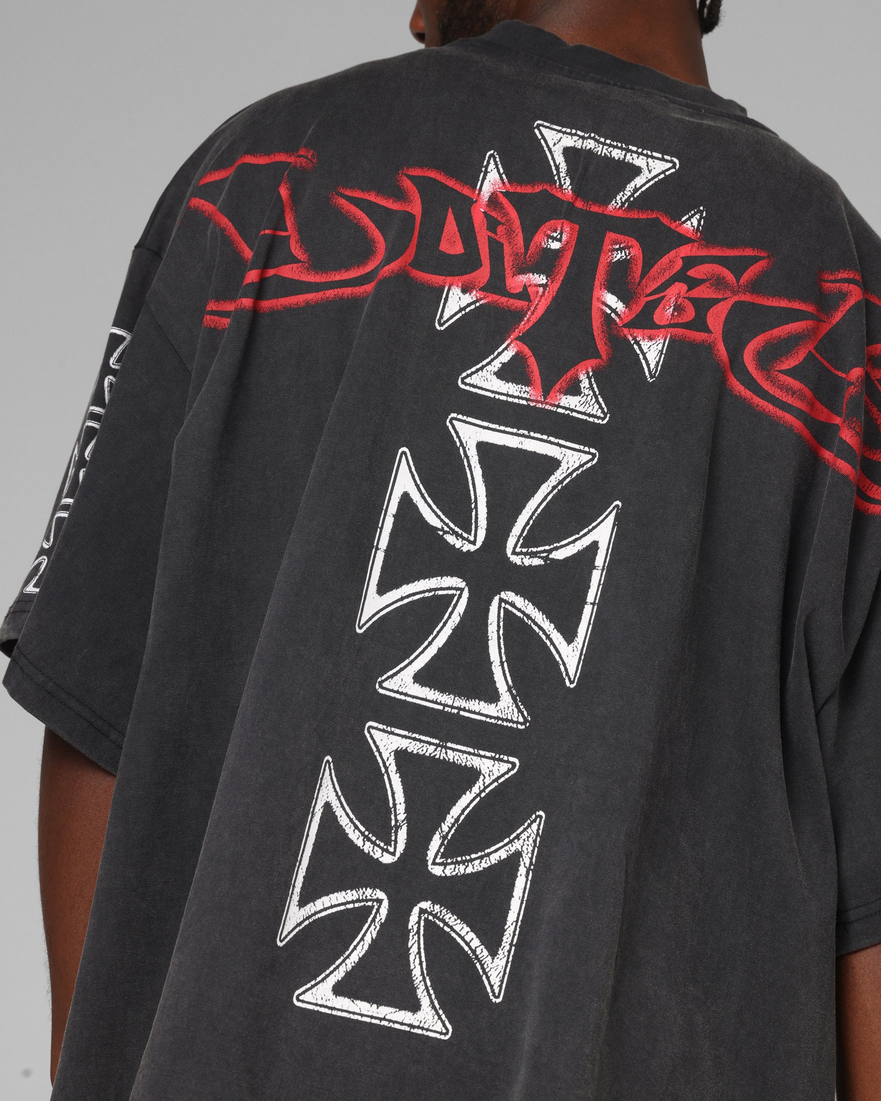 Loiter Hardcore Premium T-Shirt Washed Black - Image 8