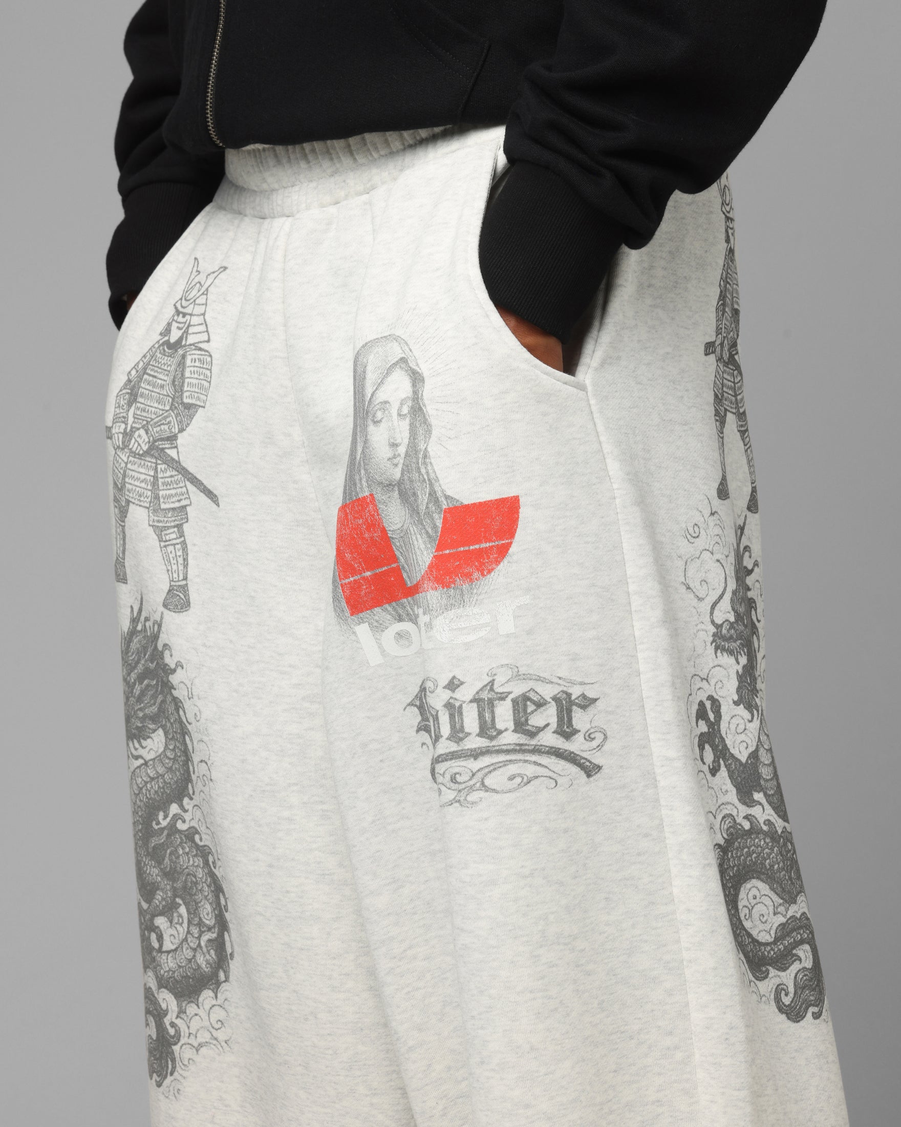 Loiter Holy Flame Sweatpants Grey - Image 3