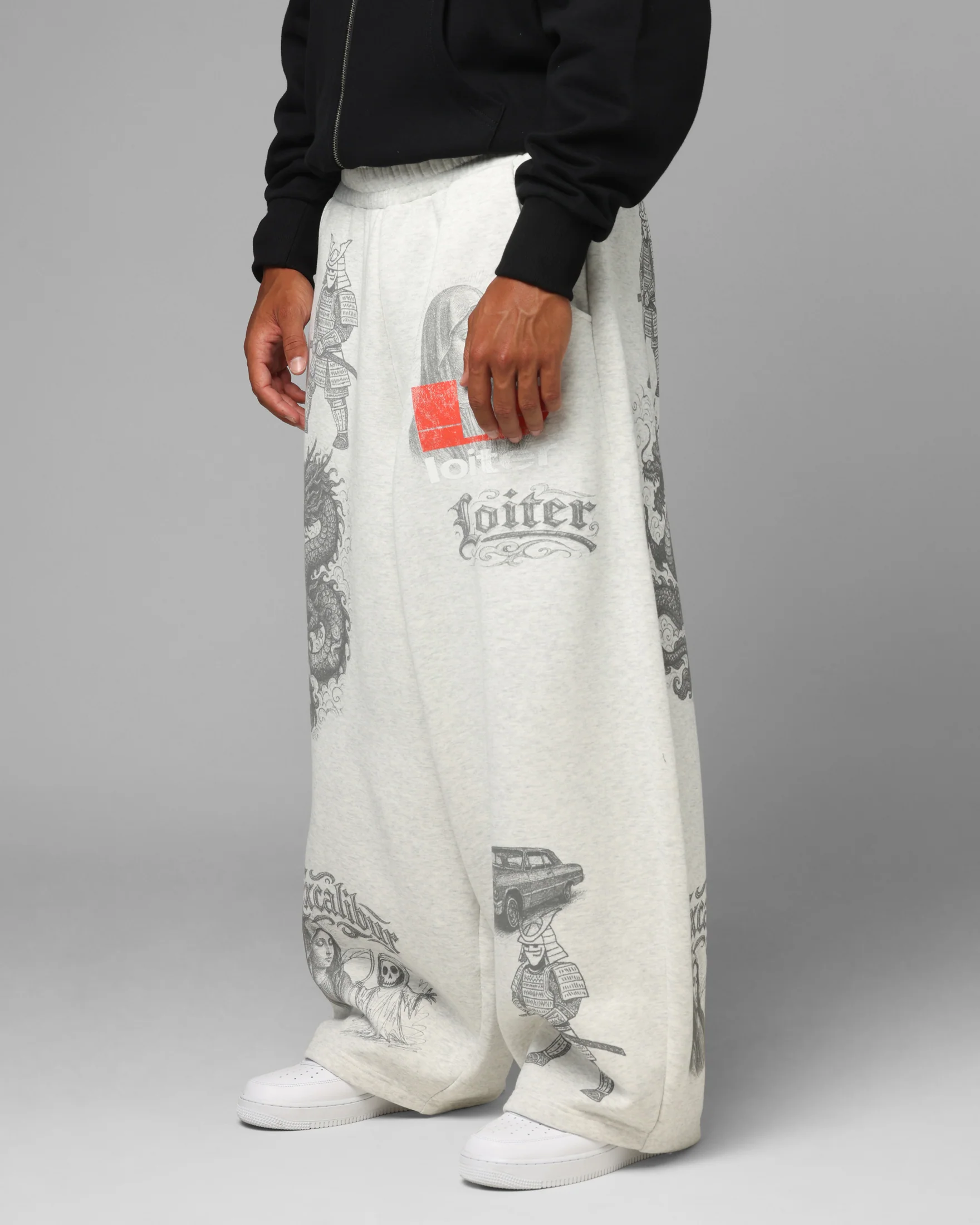 Loiter Holy Flame Sweatpants Grey - Image 6