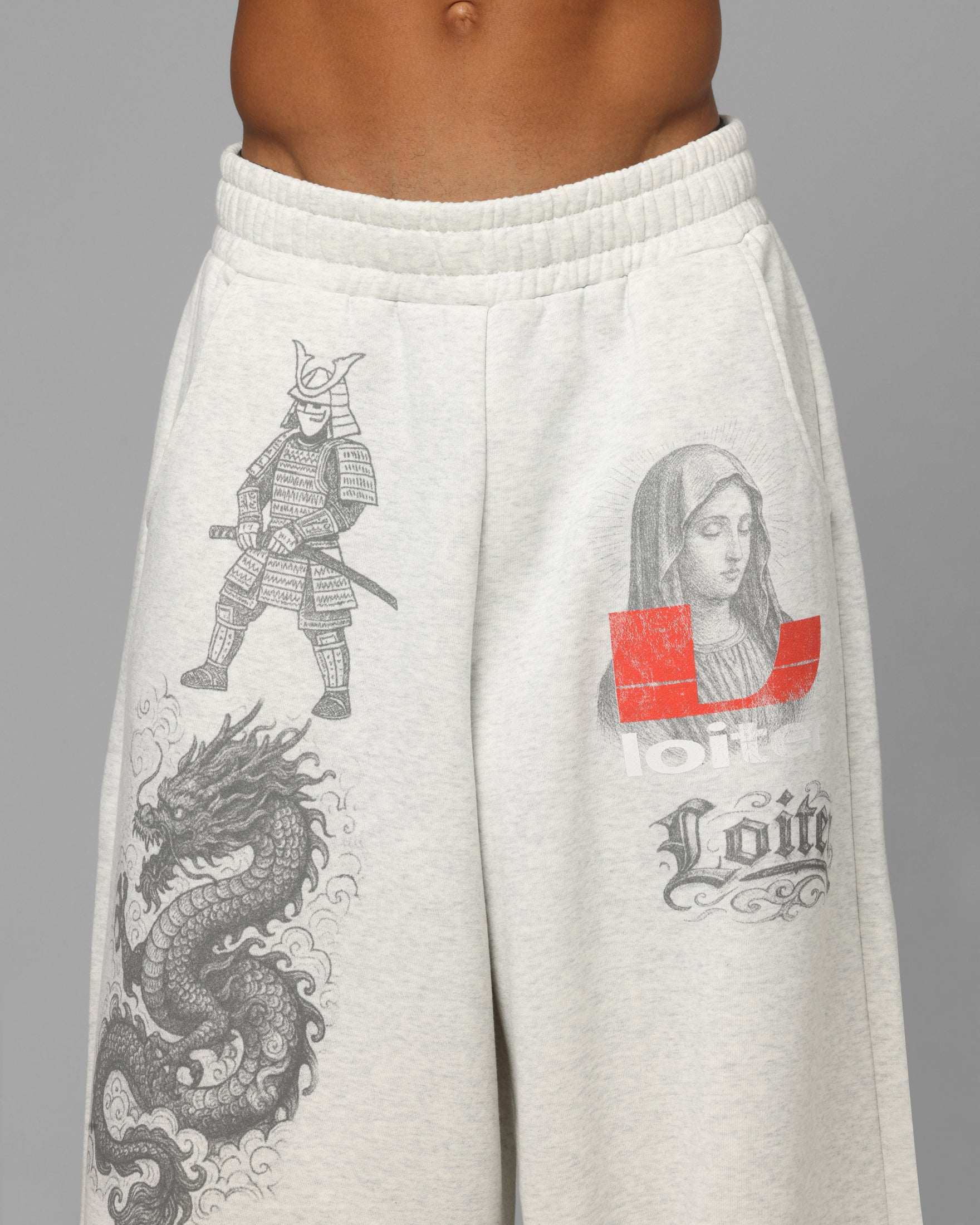 Loiter Holy Flame Sweatpants Grey - Image 7