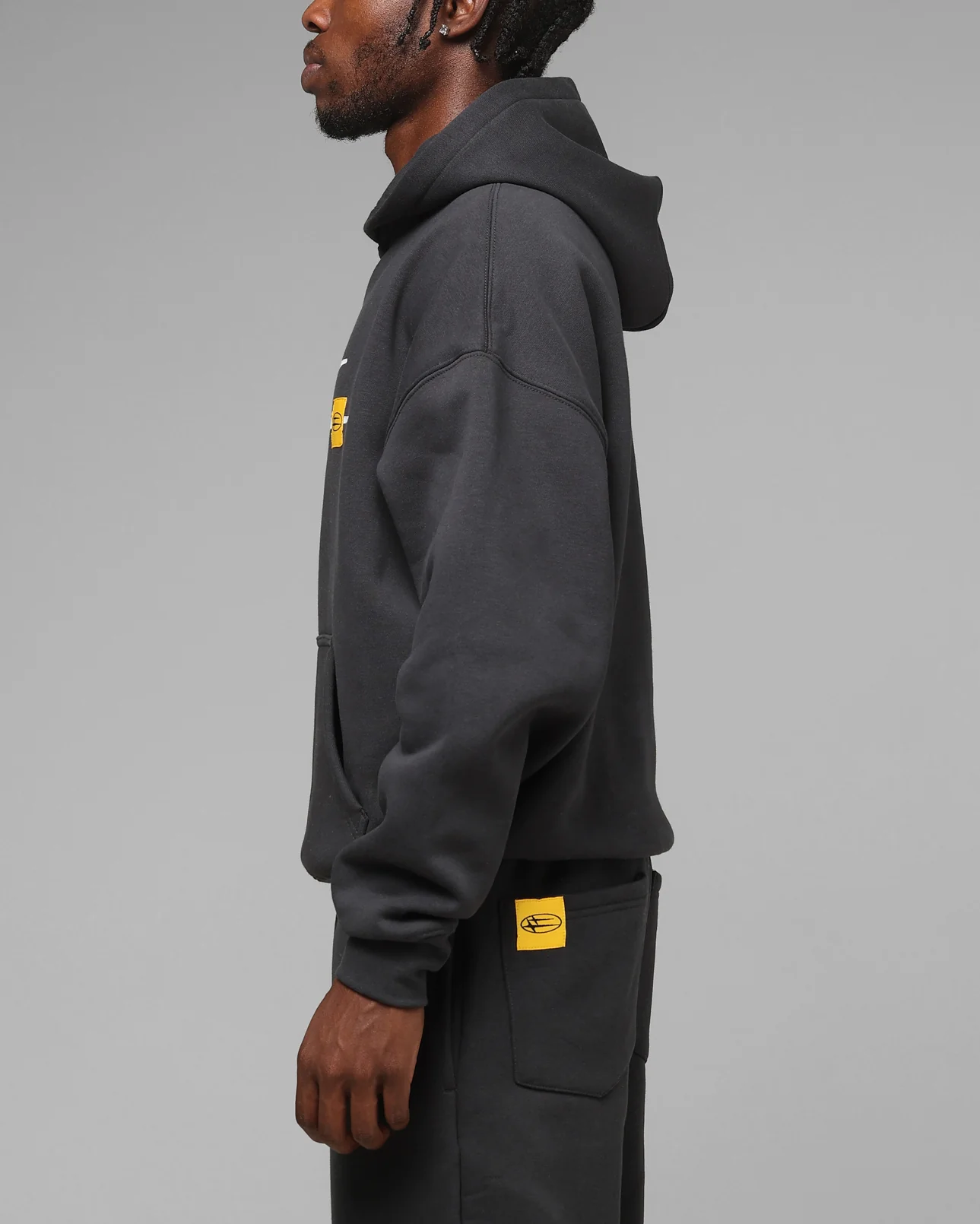 Loiter Hybrid Hoodie Charcoal - Image 5