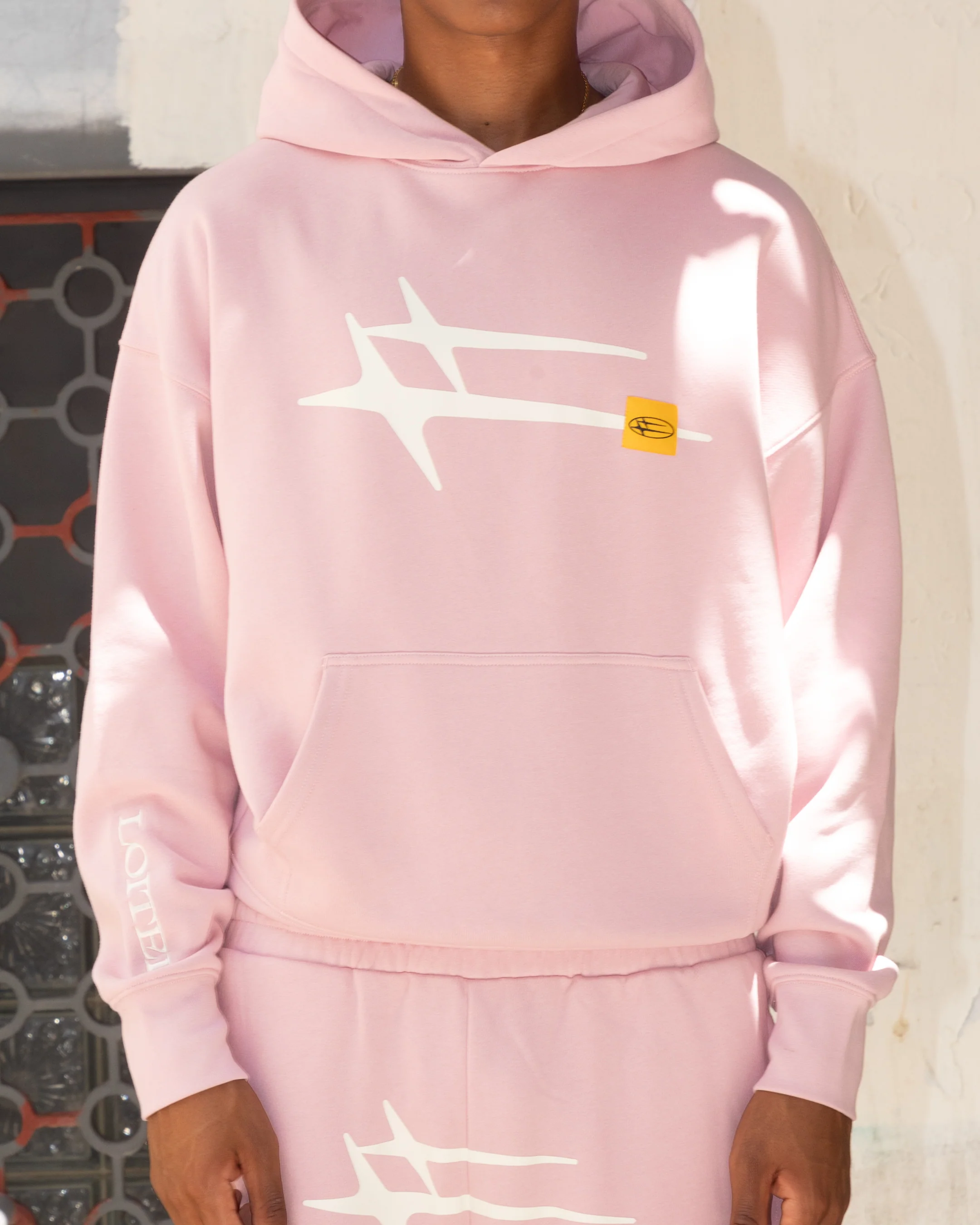 Loiter Hybrid Hoodie Dusty Pink - Image 3