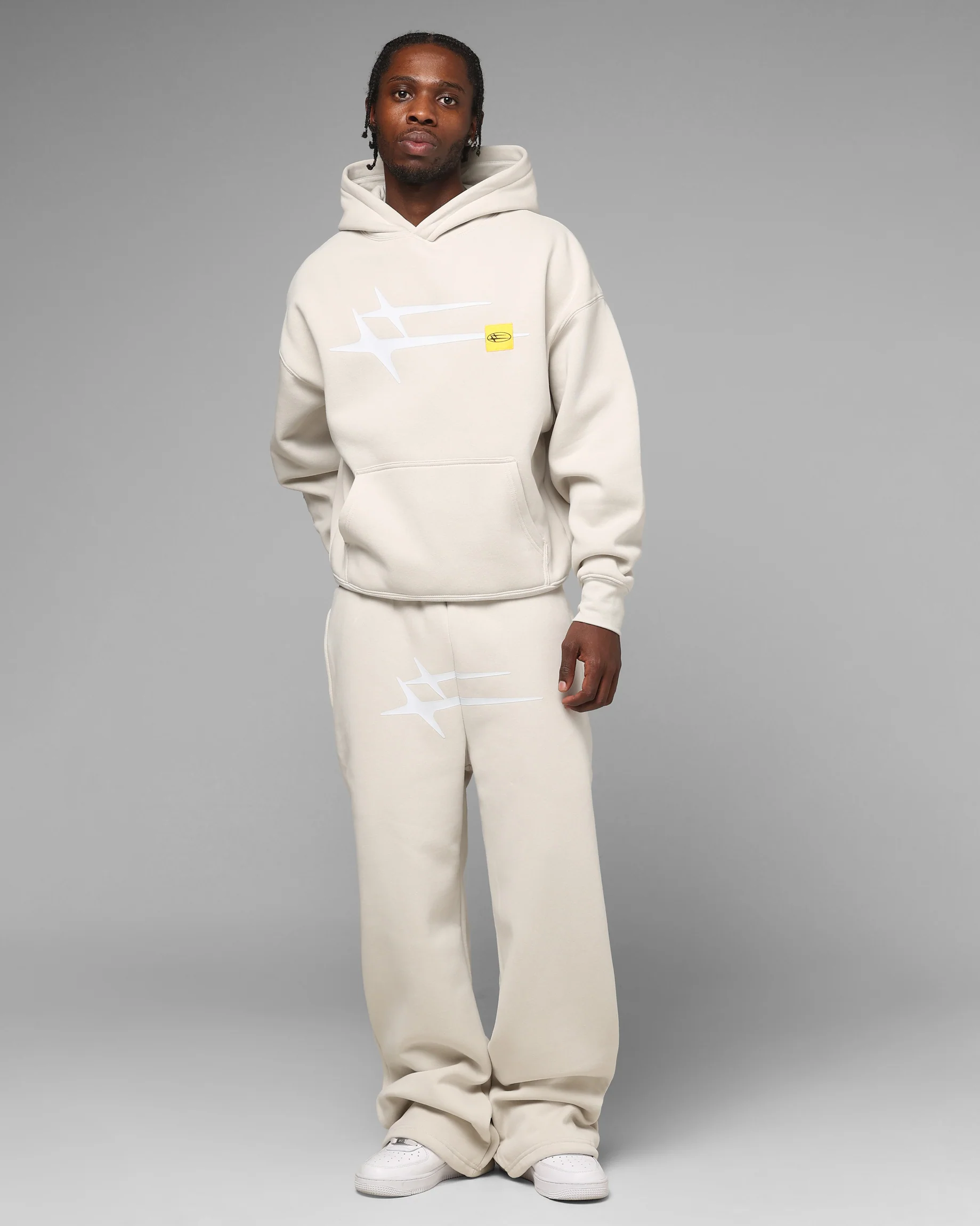 Loiter Hybrid Hoodie Stone - Image 2