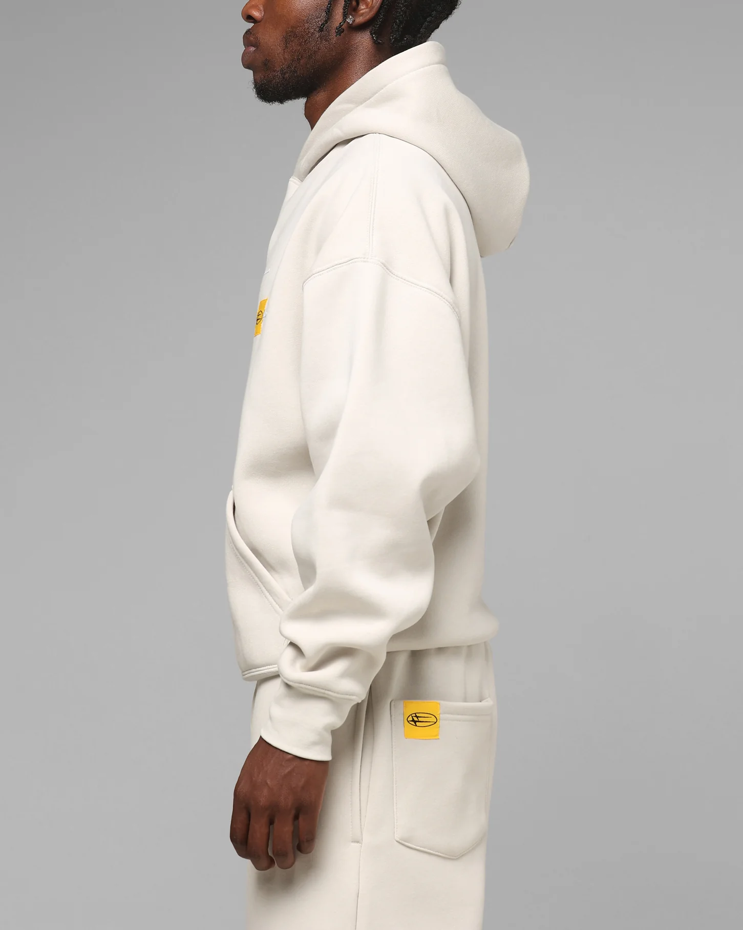 Loiter Hybrid Hoodie Stone - Image 5