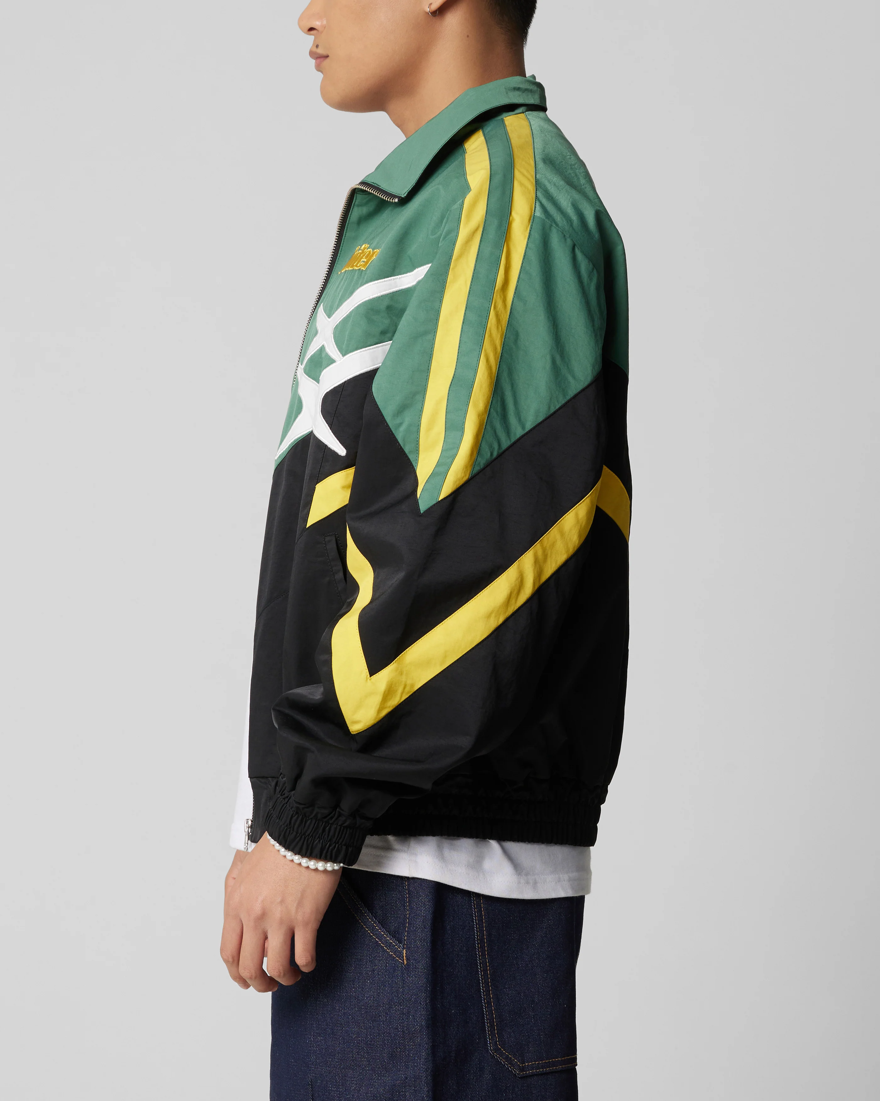 Hybrid Track Jacket Green/Yellow - Image 5