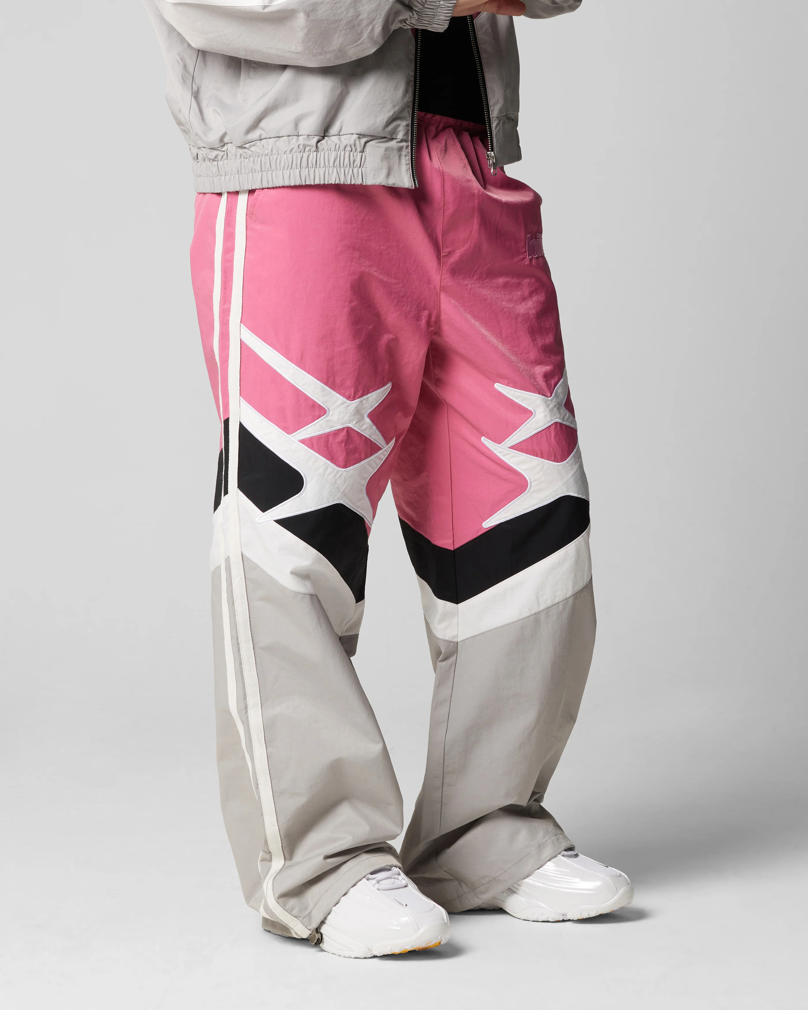 Loiter Hybrid Trackpants Pink/Grey - Image 5