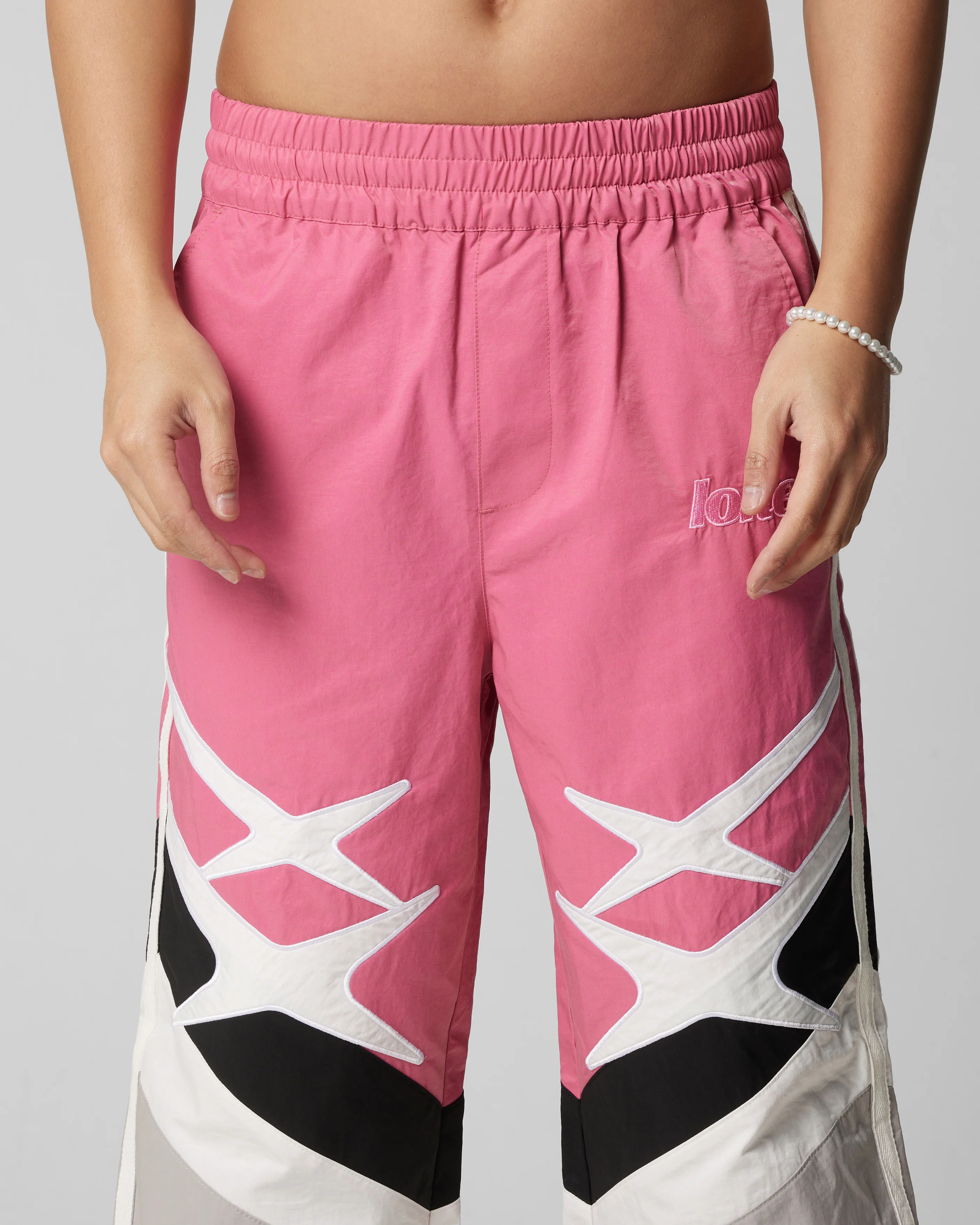 Loiter Hybrid Trackpants Pink/Grey - Image 7
