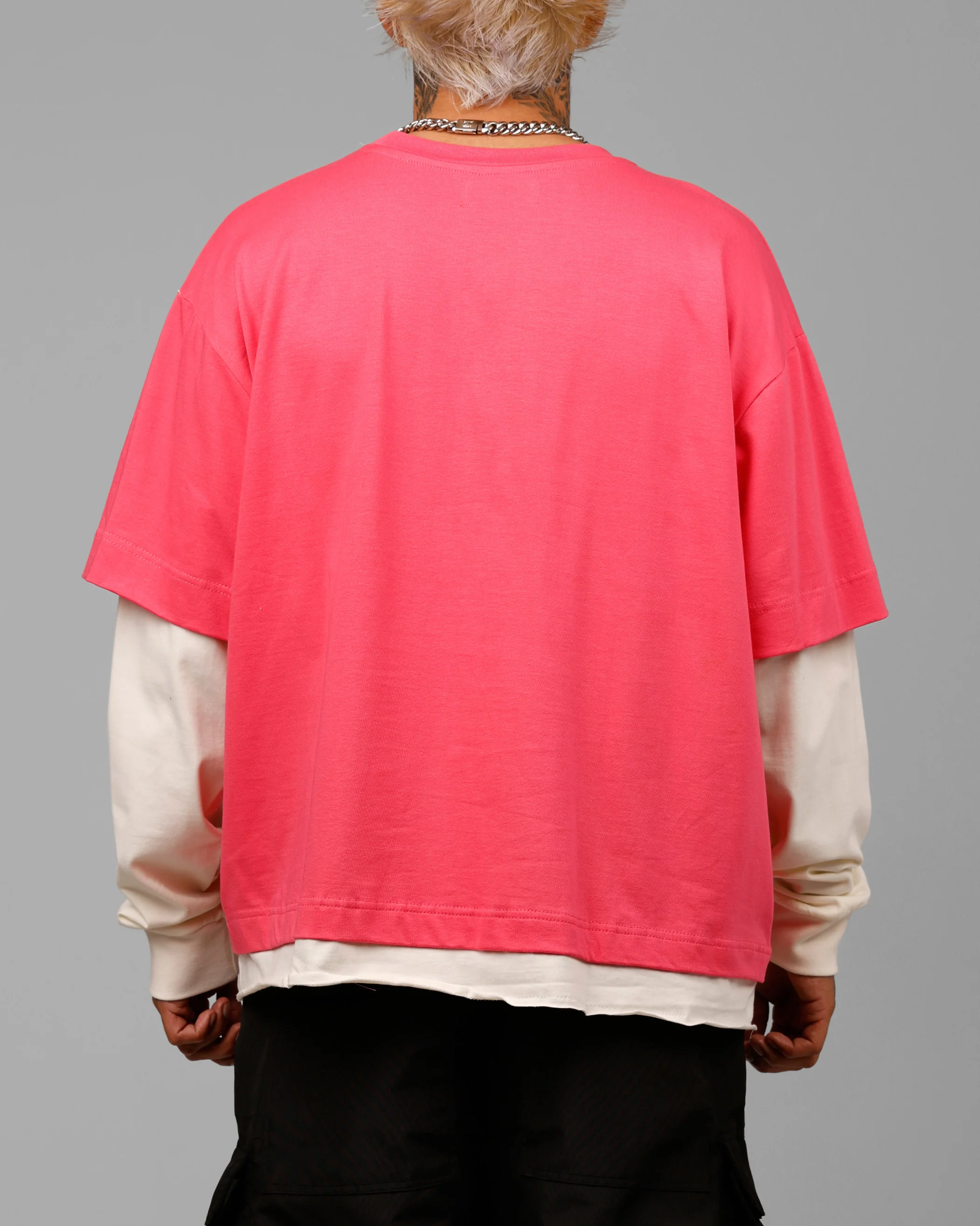 Impact Long Sleeve T-Shirt Washed Pink/White - Image 2