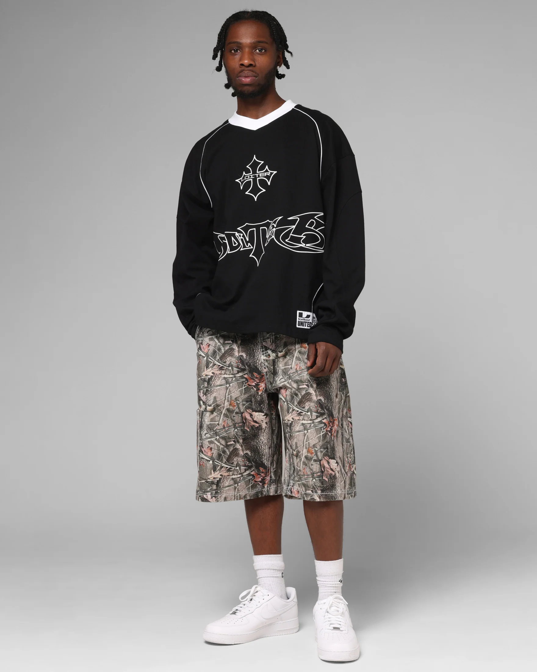 Loiter Imperial Cup Long Sleeve T-Shirt Black - Image 3