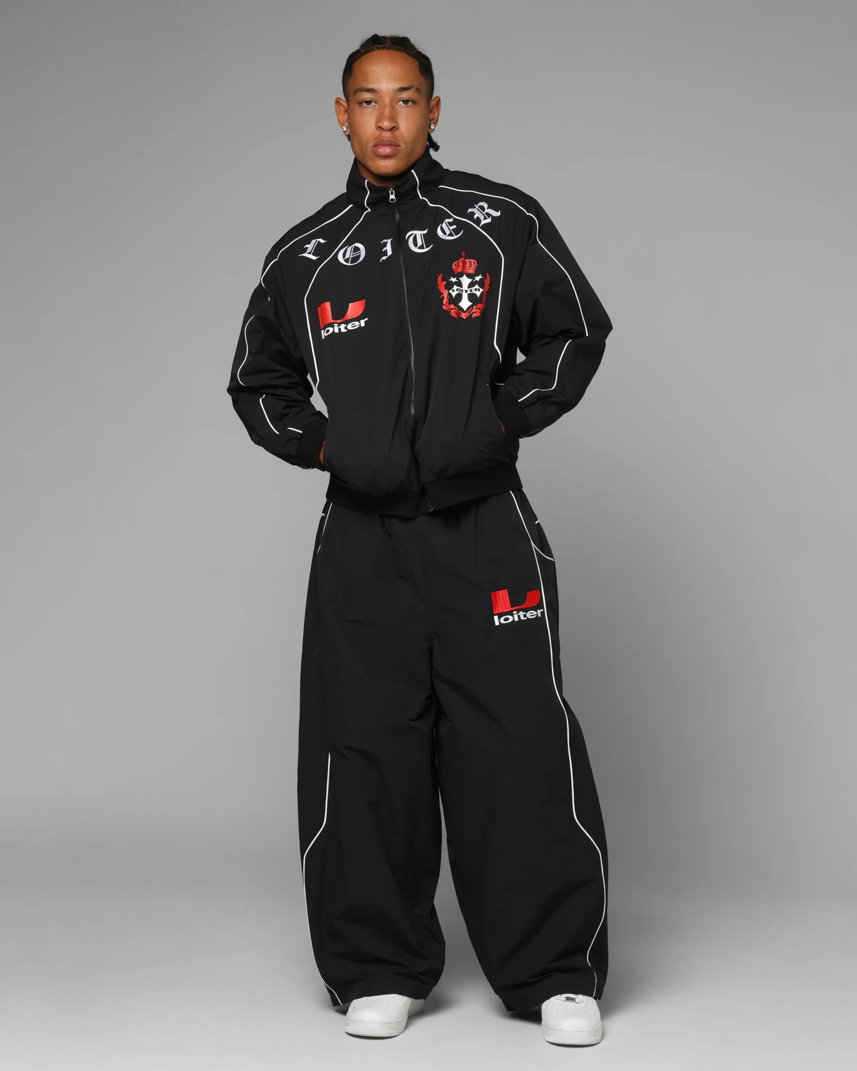 Loiter Imperial Track Jacket Black - Image 3