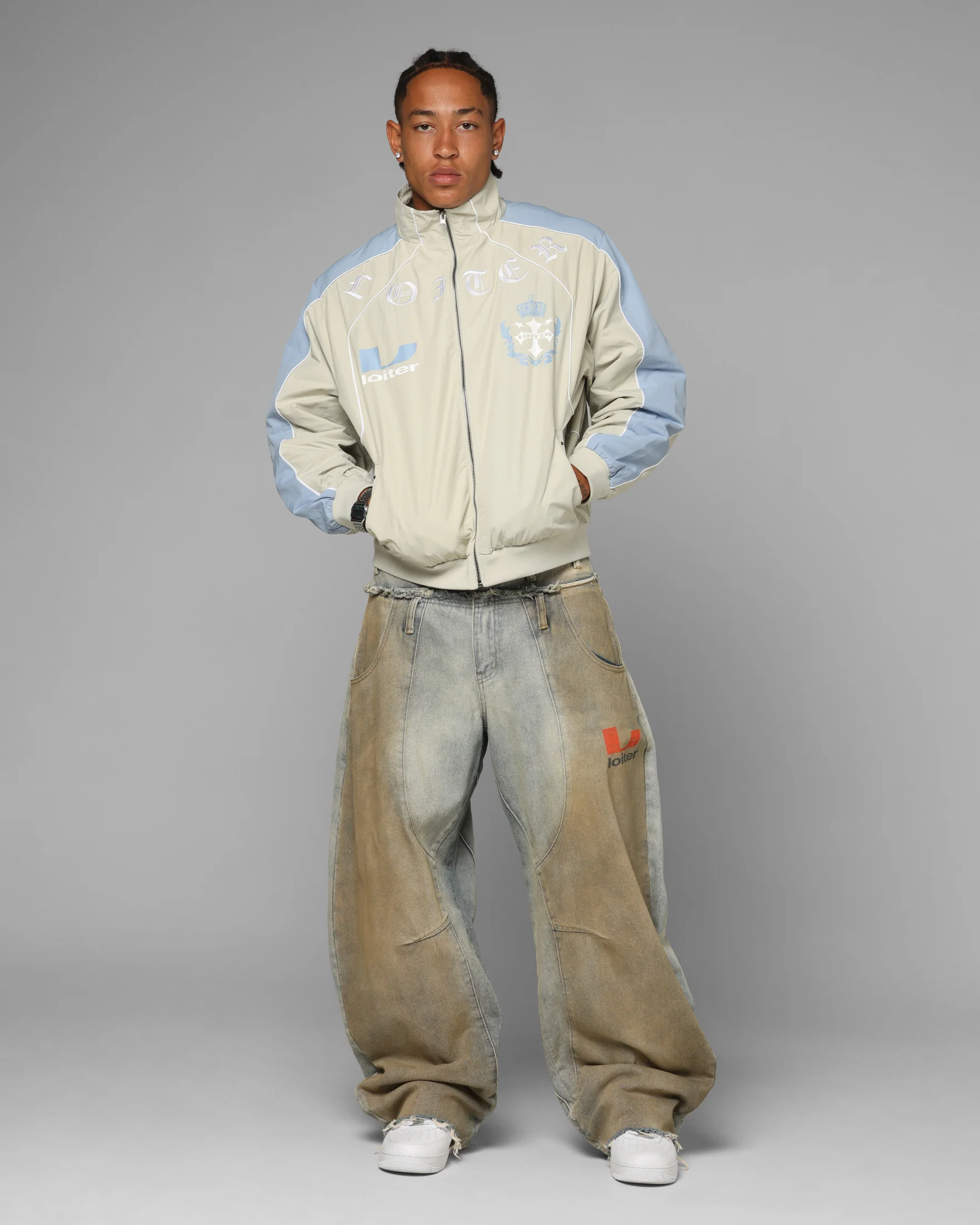 Loiter Imperial Track Jacket Grey - Image 3