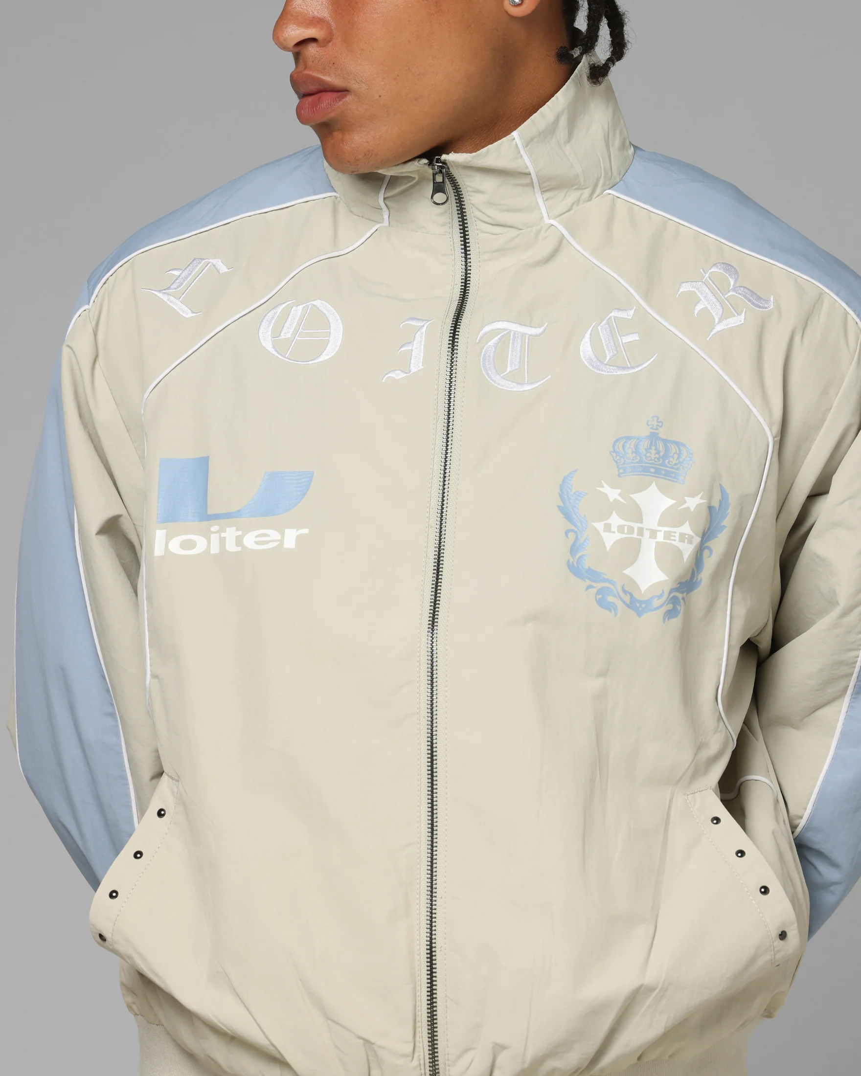 Loiter Imperial Track Jacket Grey - Image 7