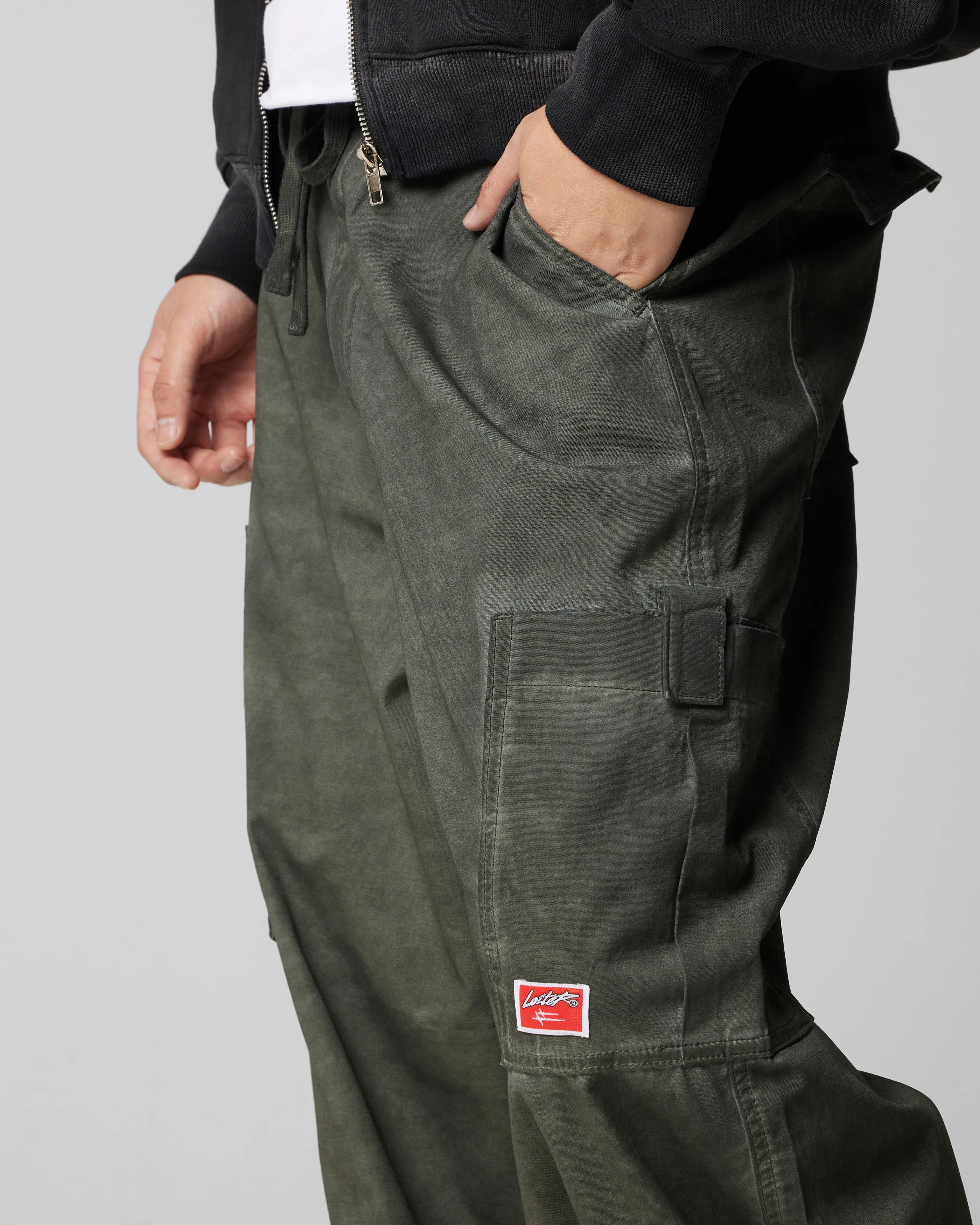 Loiter Kraven Parachute Pants Khaki - Image 3