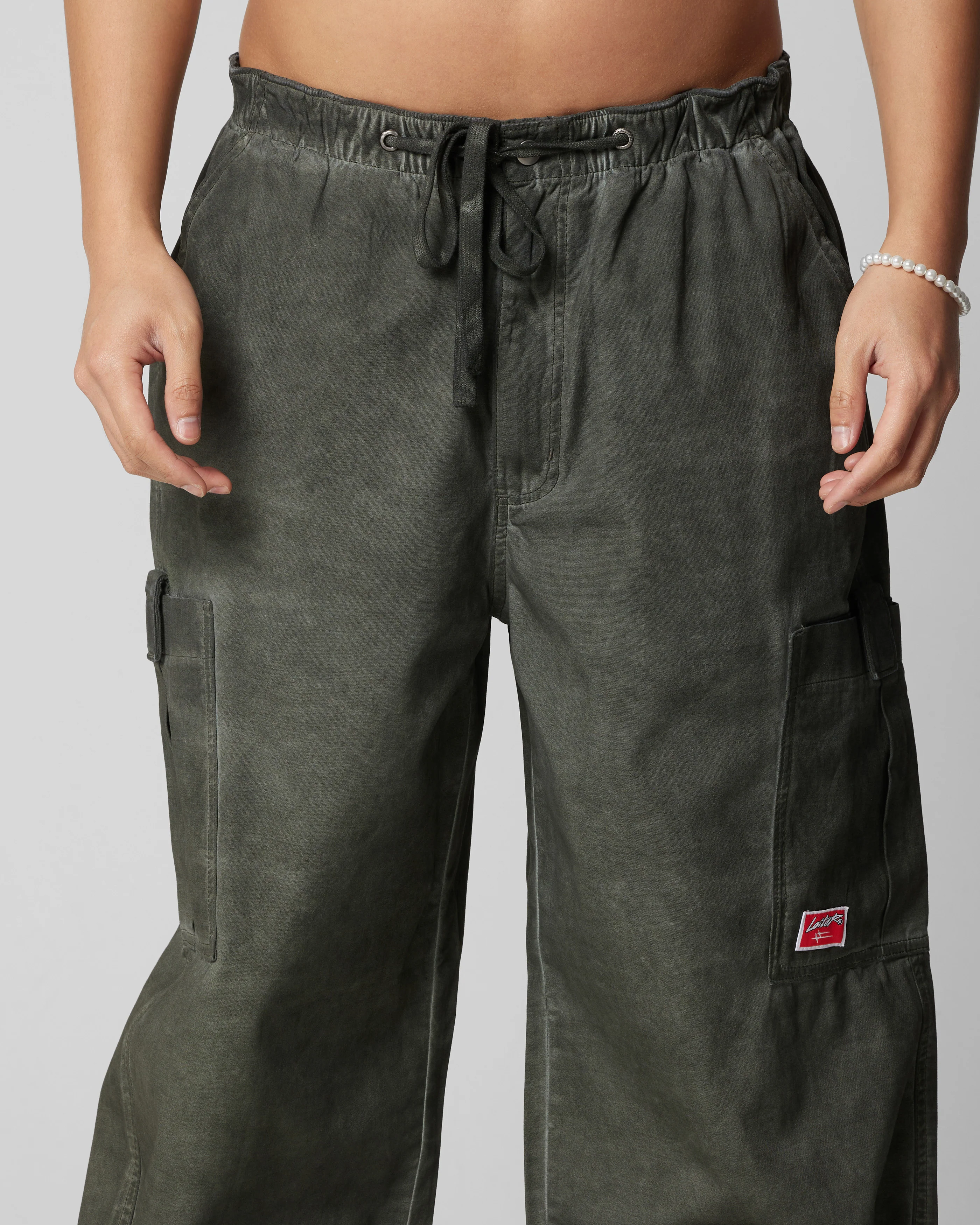 Loiter Kraven Parachute Pants Khaki - Image 7