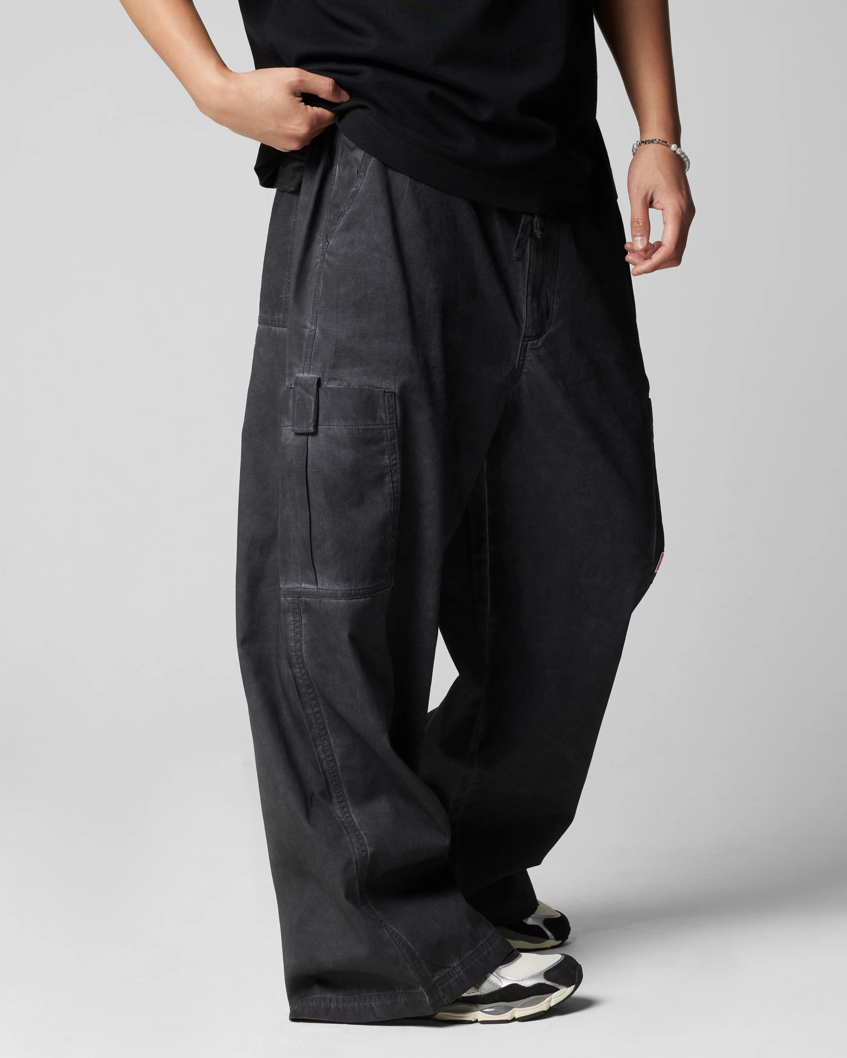 Loiter Kraven Parachute Pants Washed Black - Image 5