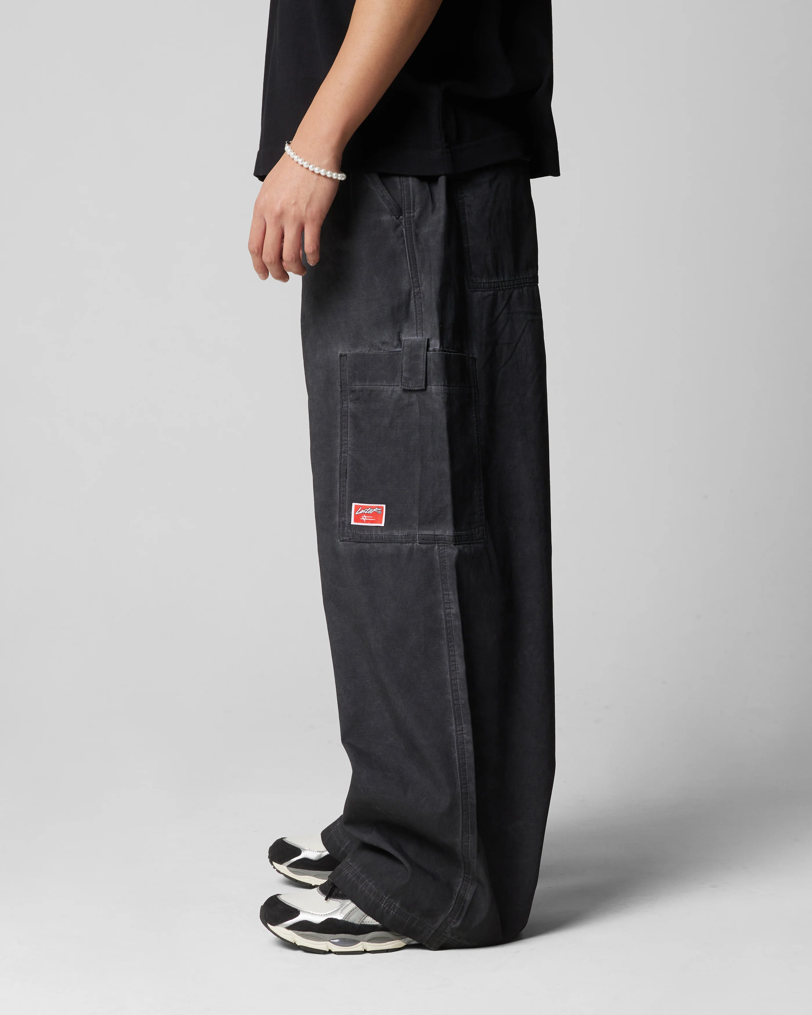 Loiter Kraven Parachute Pants Washed Black - Image 6