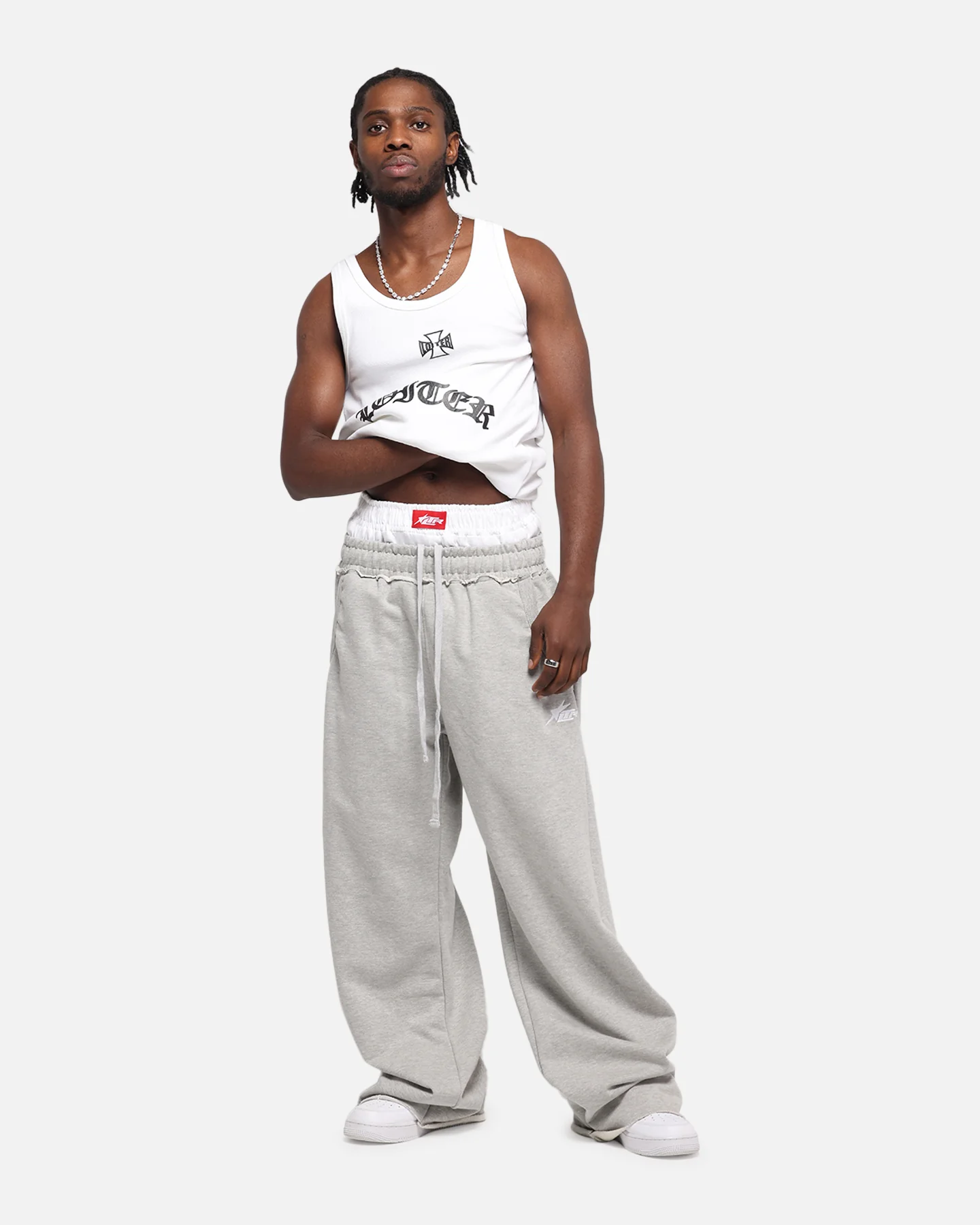 Loiter Layered Track Pants Grey - Image 2