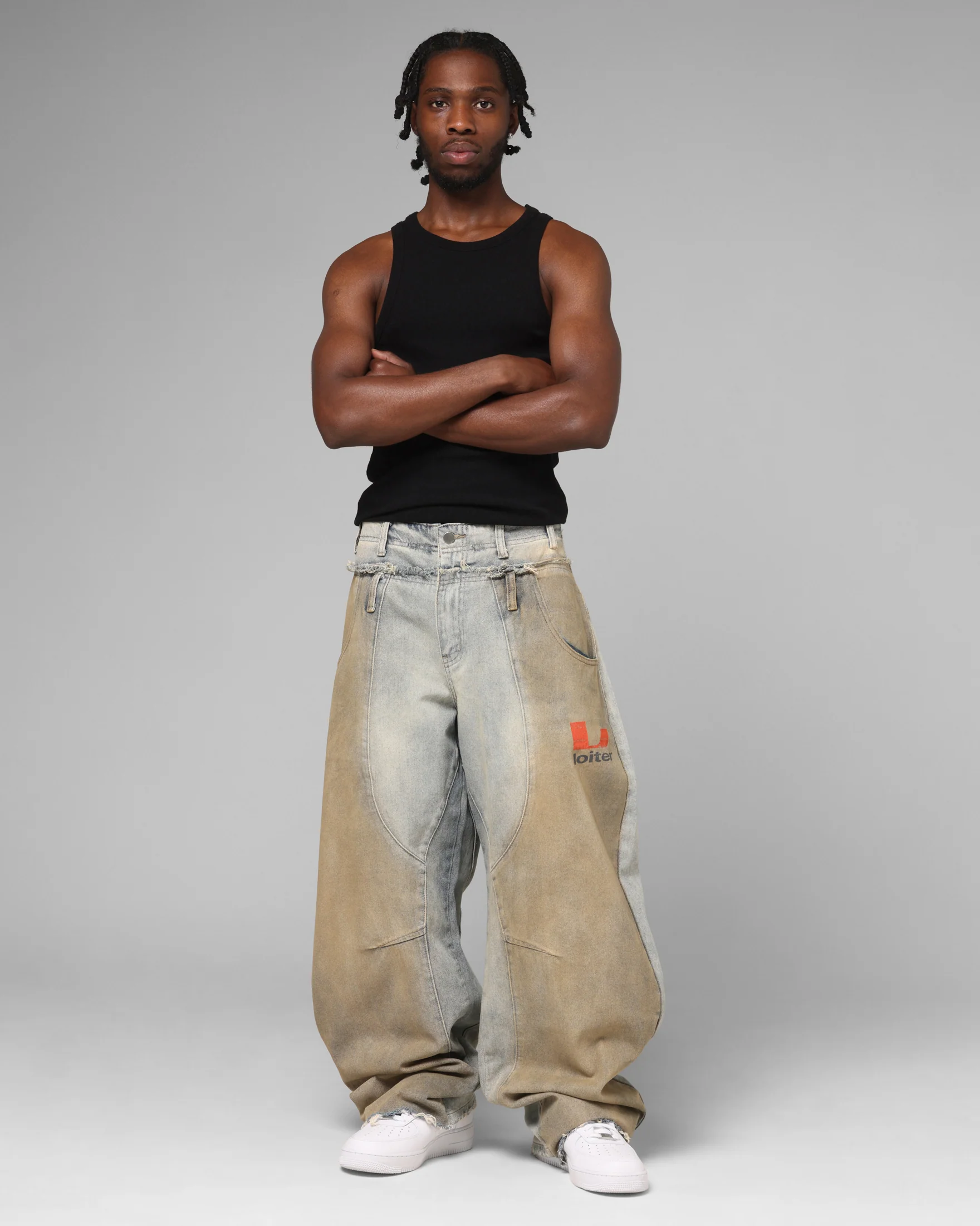 Loiter Layered Western Jeans Blue Wash - Image 2