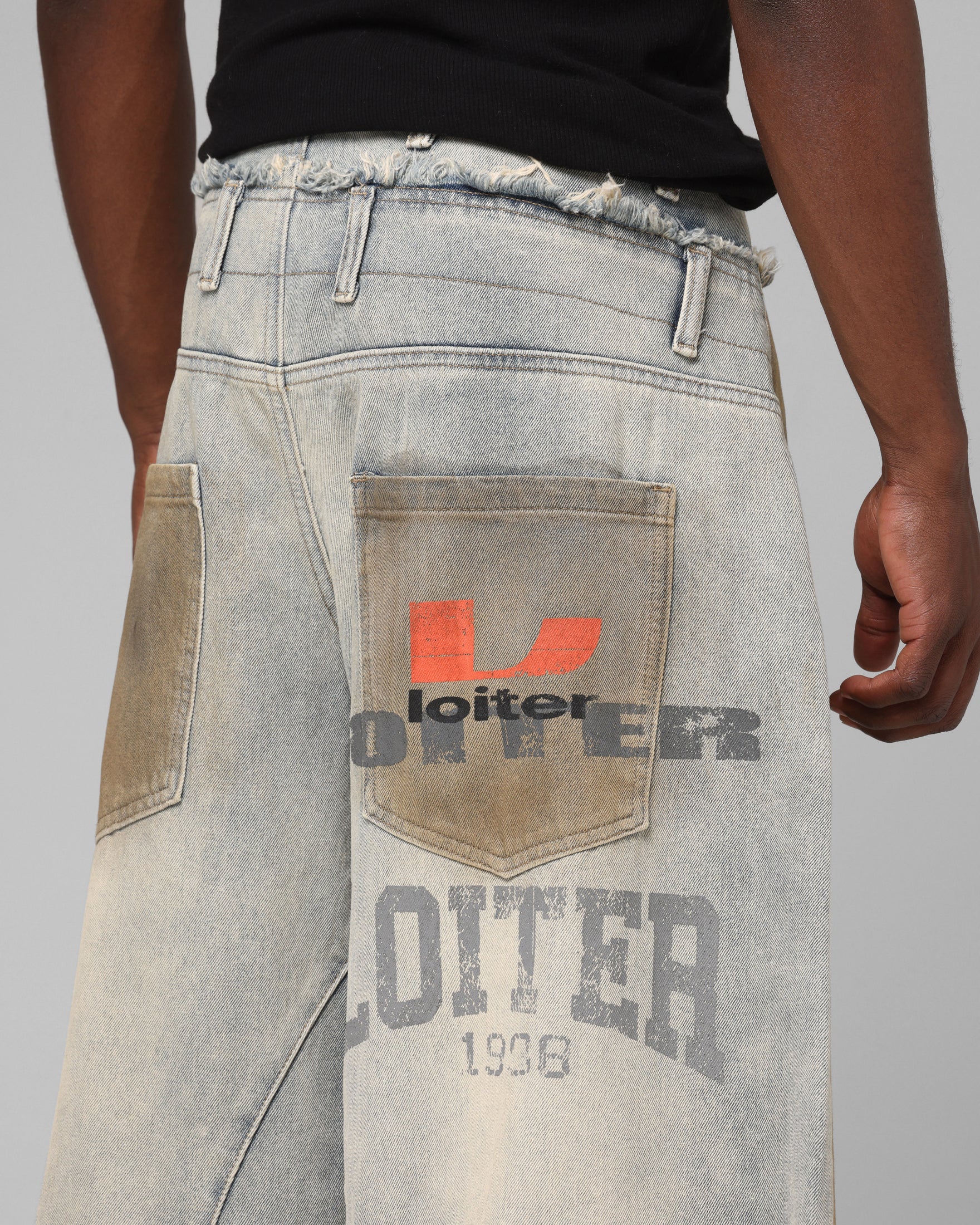 Loiter Layered Western Jeans Blue Wash - Image 3