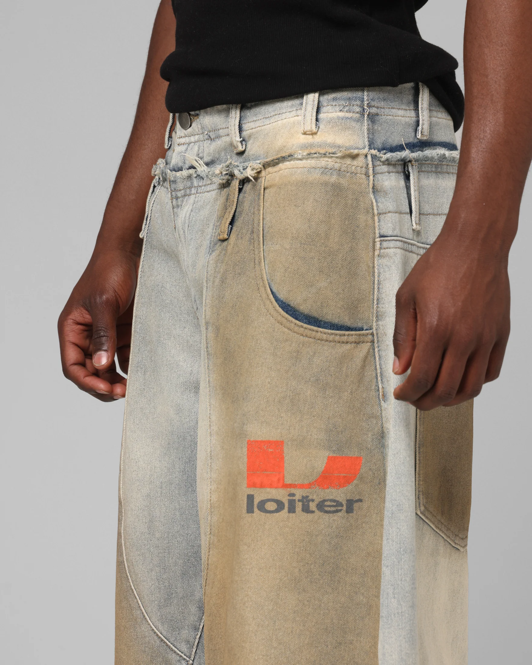 Loiter Layered Western Jeans Blue Wash - Image 4