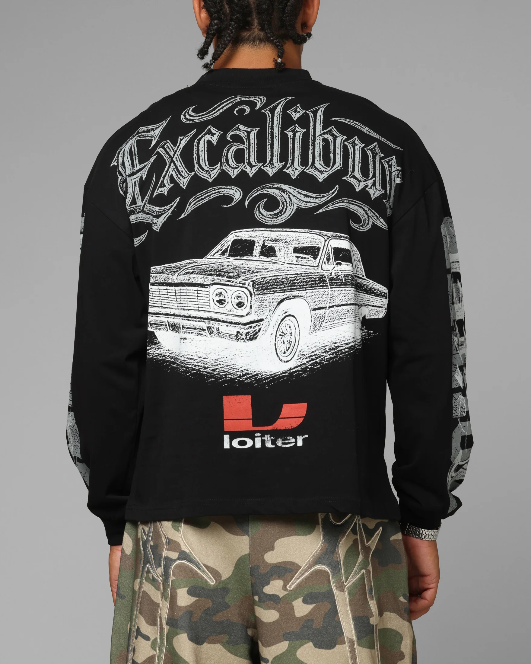 Loiter Low Rider Long Sleeve T-Shirt Black - Image 2