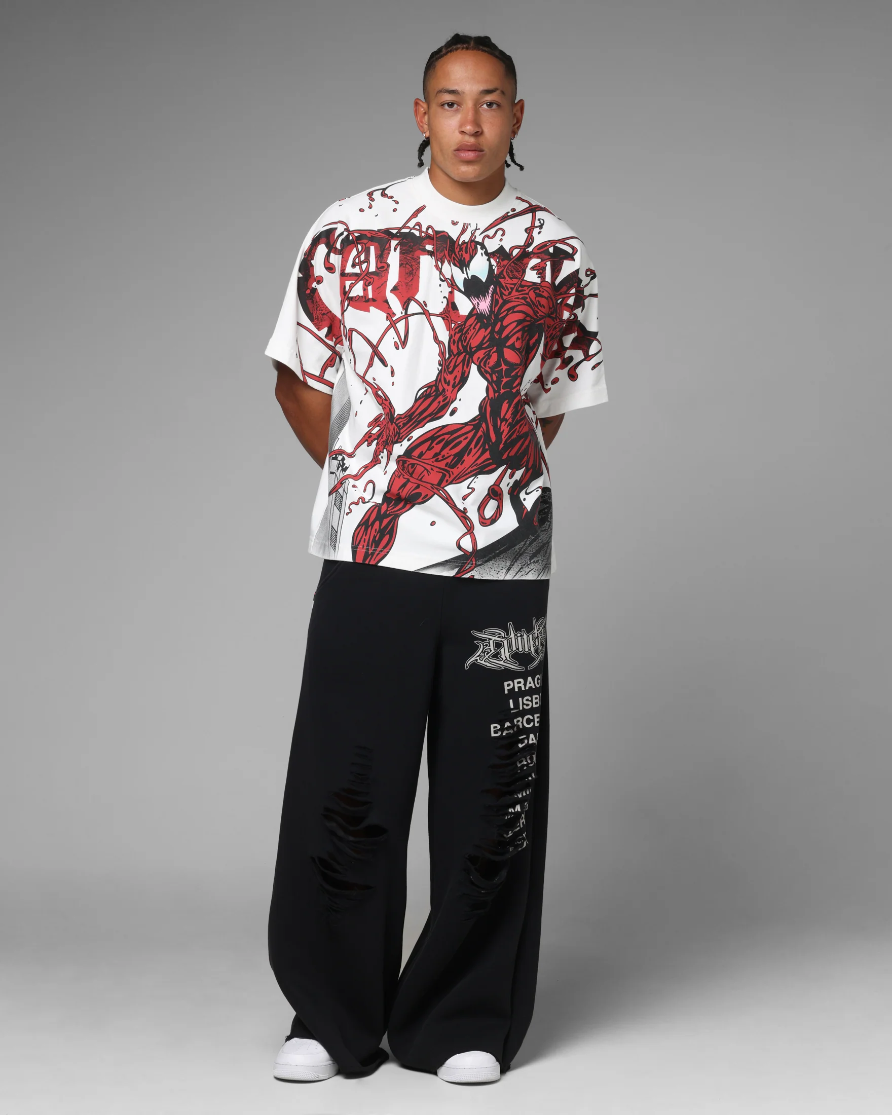 Loiter Marvel Spider-Man Carnage Boxy T-Shirt Off White - Image 3