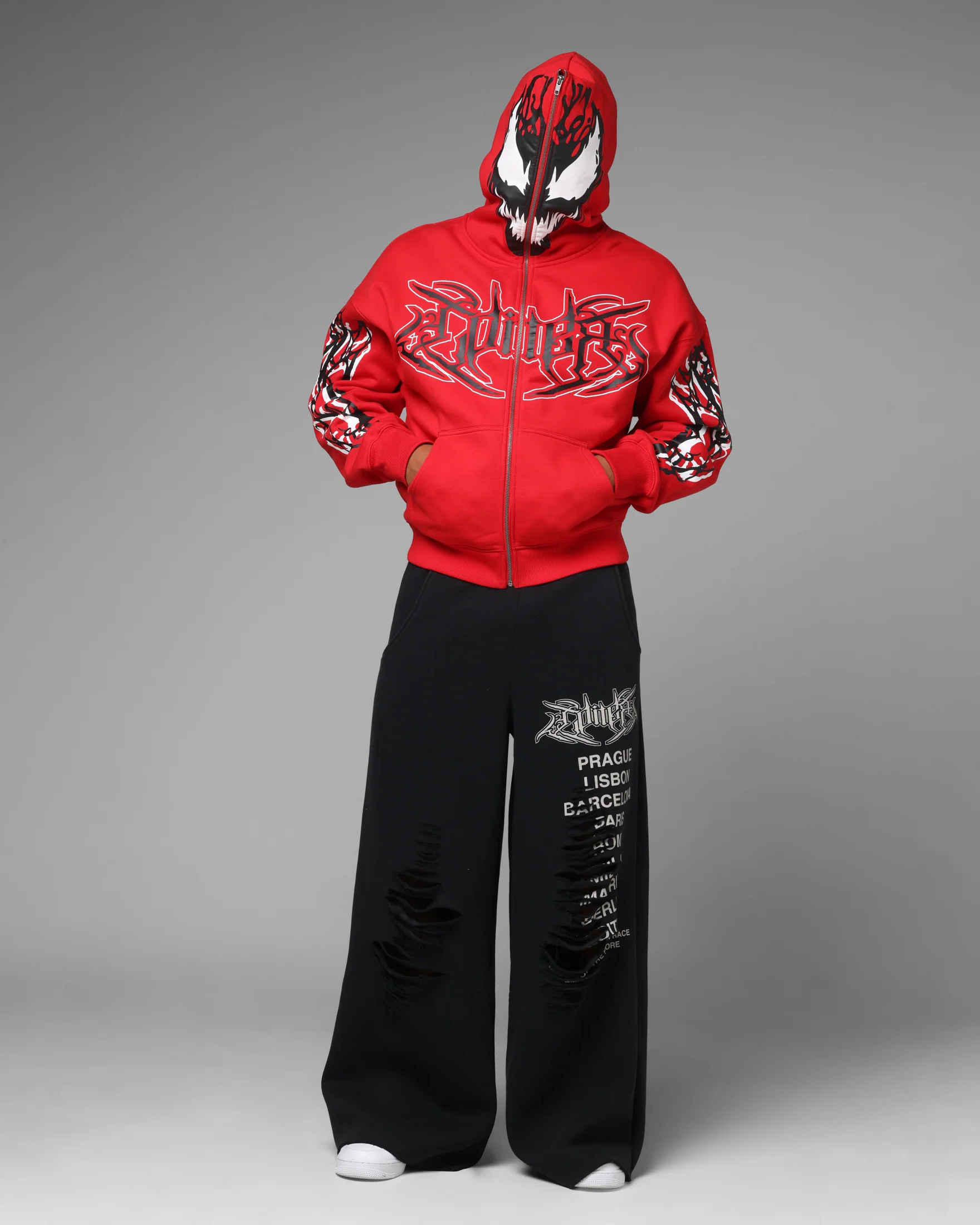 Loiter Marvel Spider-Man Carnage Zip Hoodie Red - Image 2