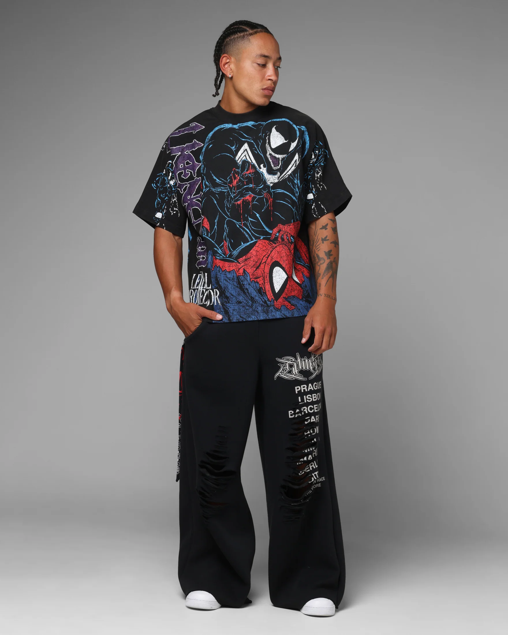 Loiter Marvel Venom Boxy T-Shirt Black - Image 3