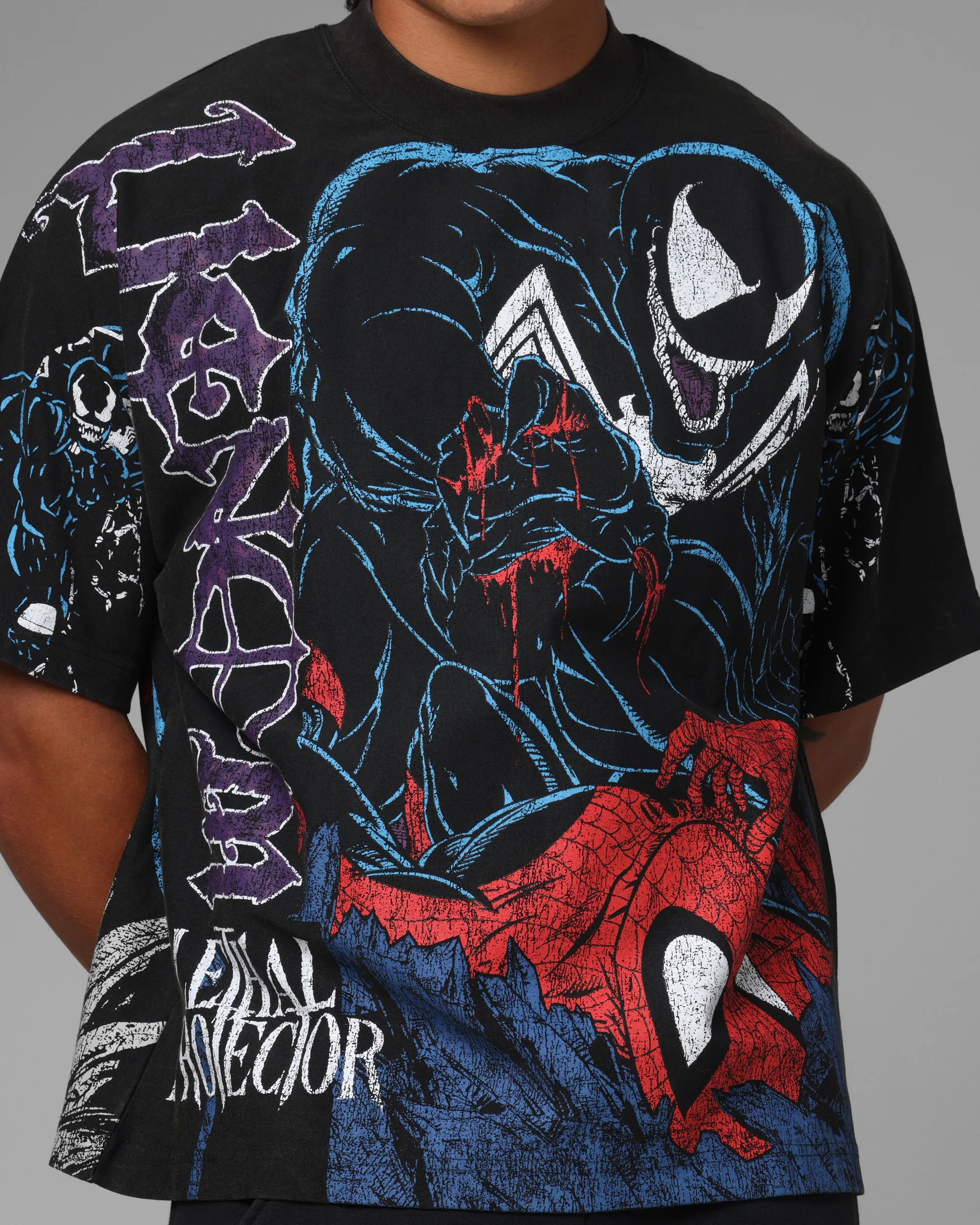 Loiter Marvel Venom Boxy T-Shirt Black - Image 7