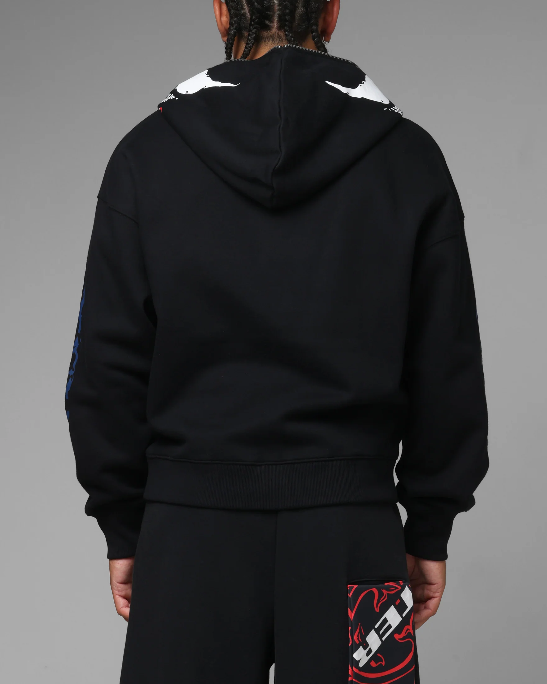 Loiter Marvel Venom Zip Through Hoodie Black - Image 4