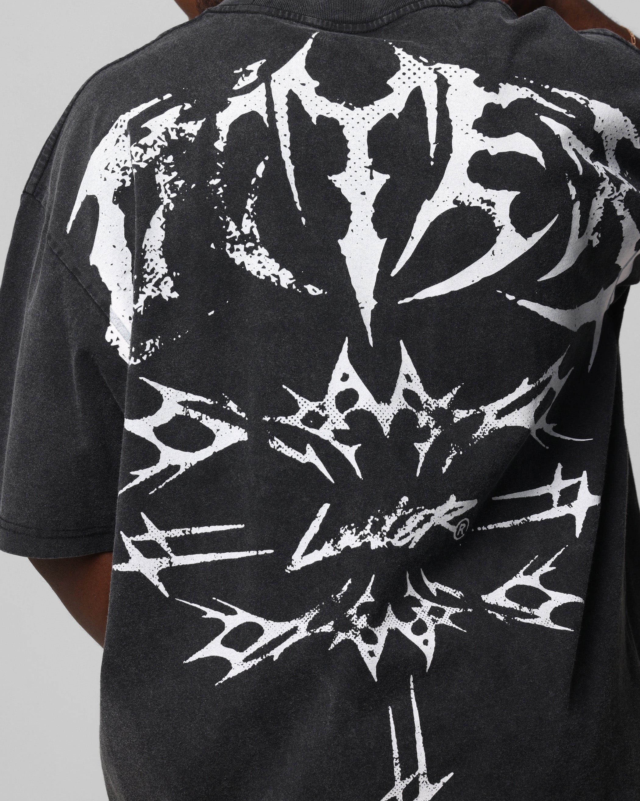 Loiter Metal Stacked Vintage T-Shirt Vintage Black - Image 8