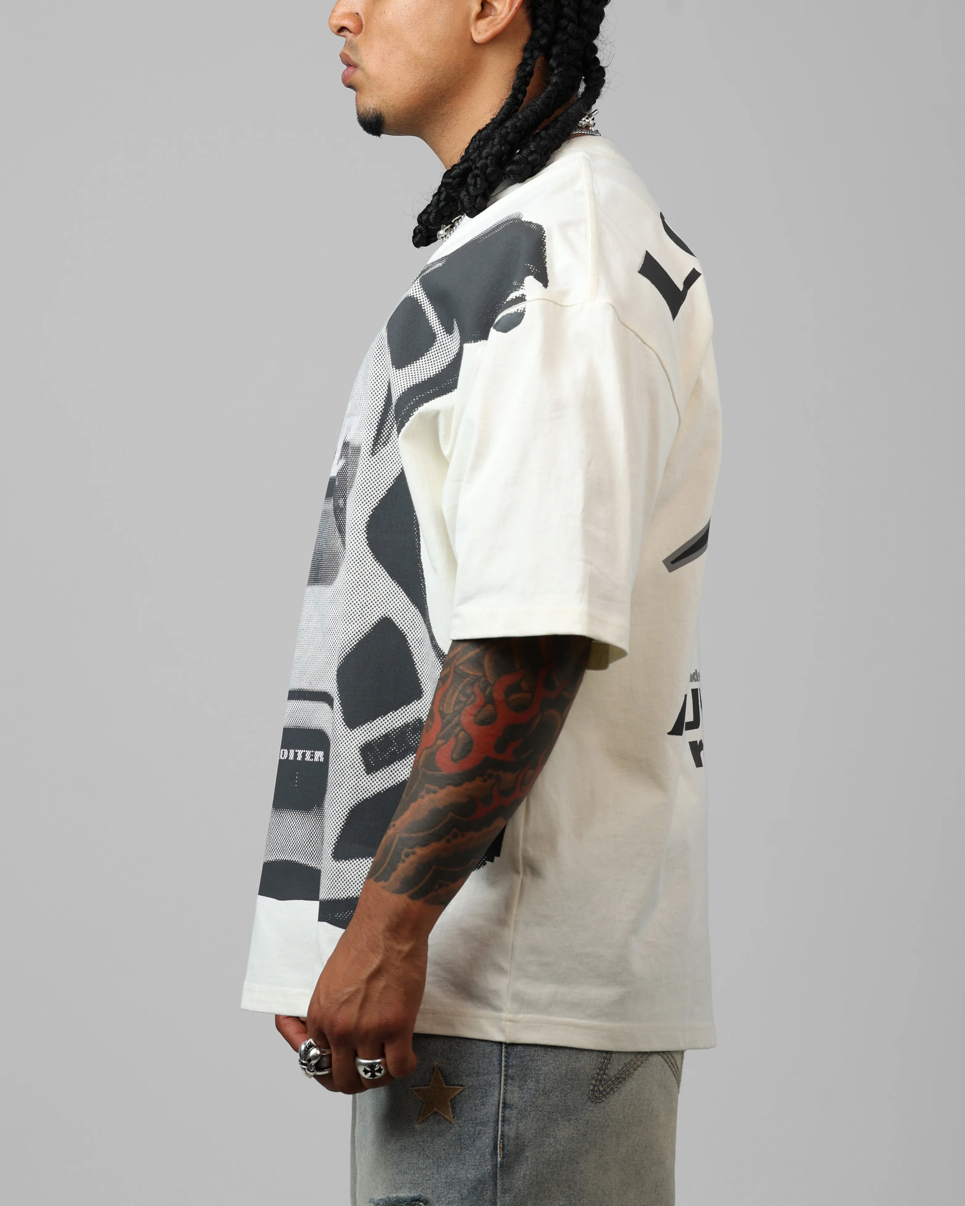 Motocross Vintage T-Shirt Off White/Grey - Image 5