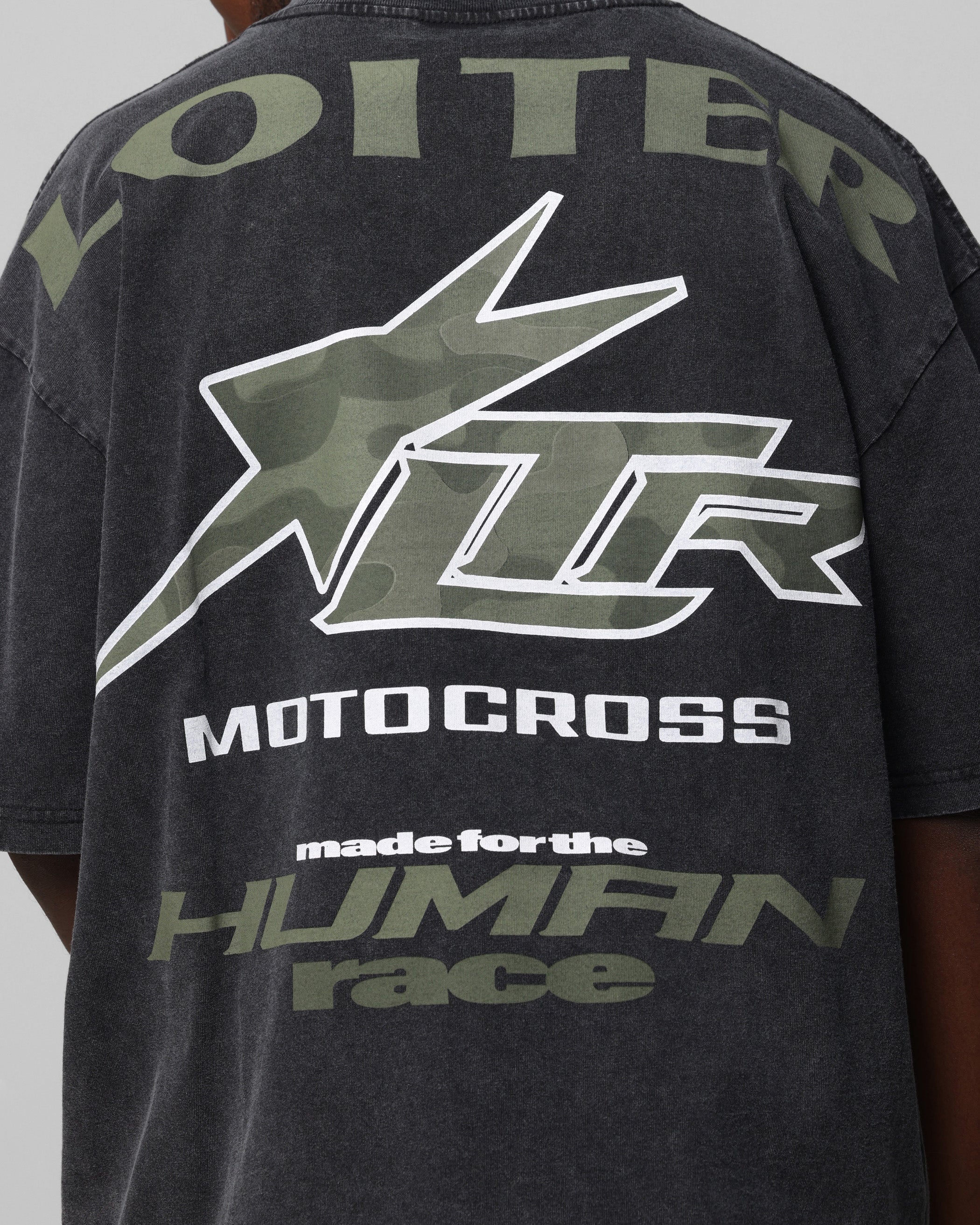 Loiter Motocross Vintage T-Shirt Vintage Black - Image 8