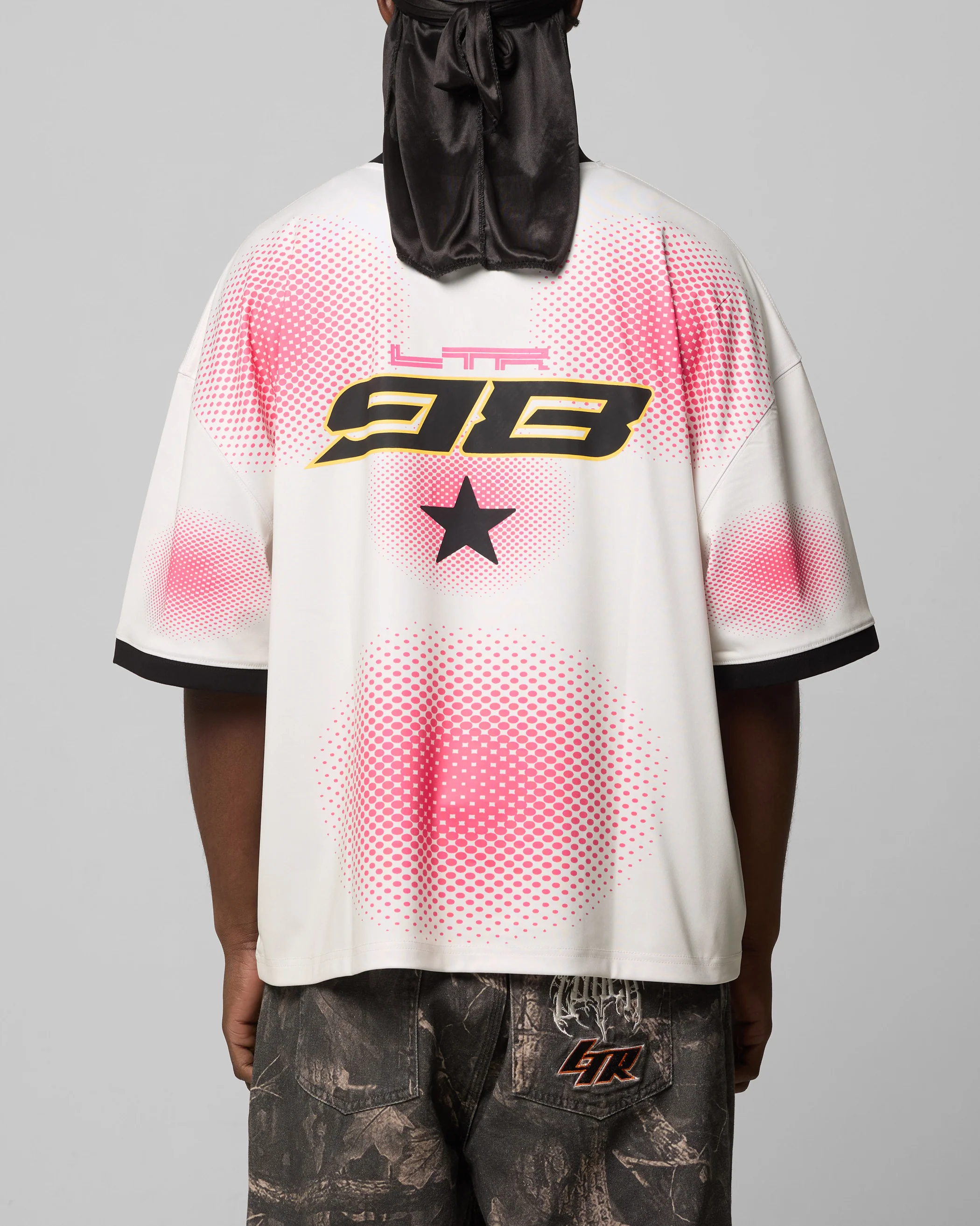 Loiter Motorway Sport T-Shirt Off White/Pink - Image 2