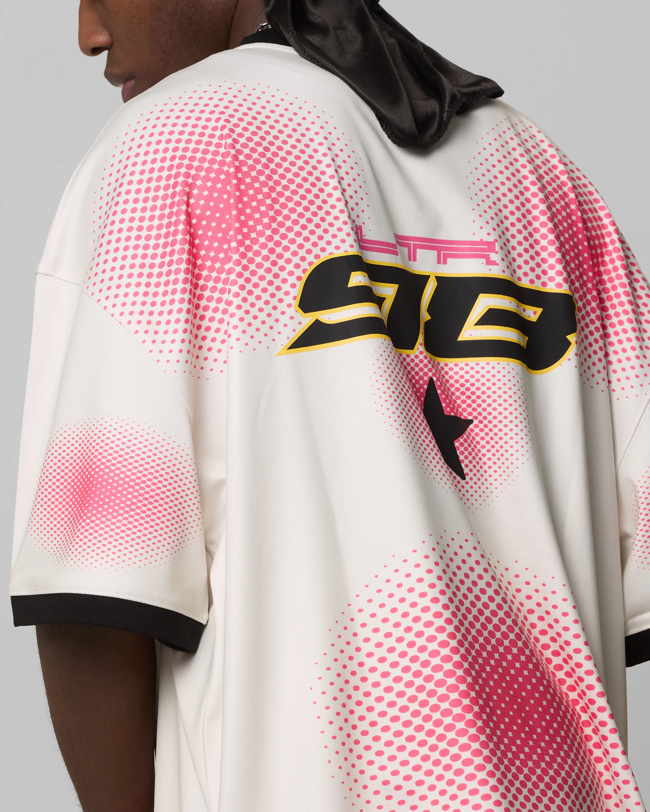 Loiter Motorway Sport T-Shirt Off White/Pink - Image 8